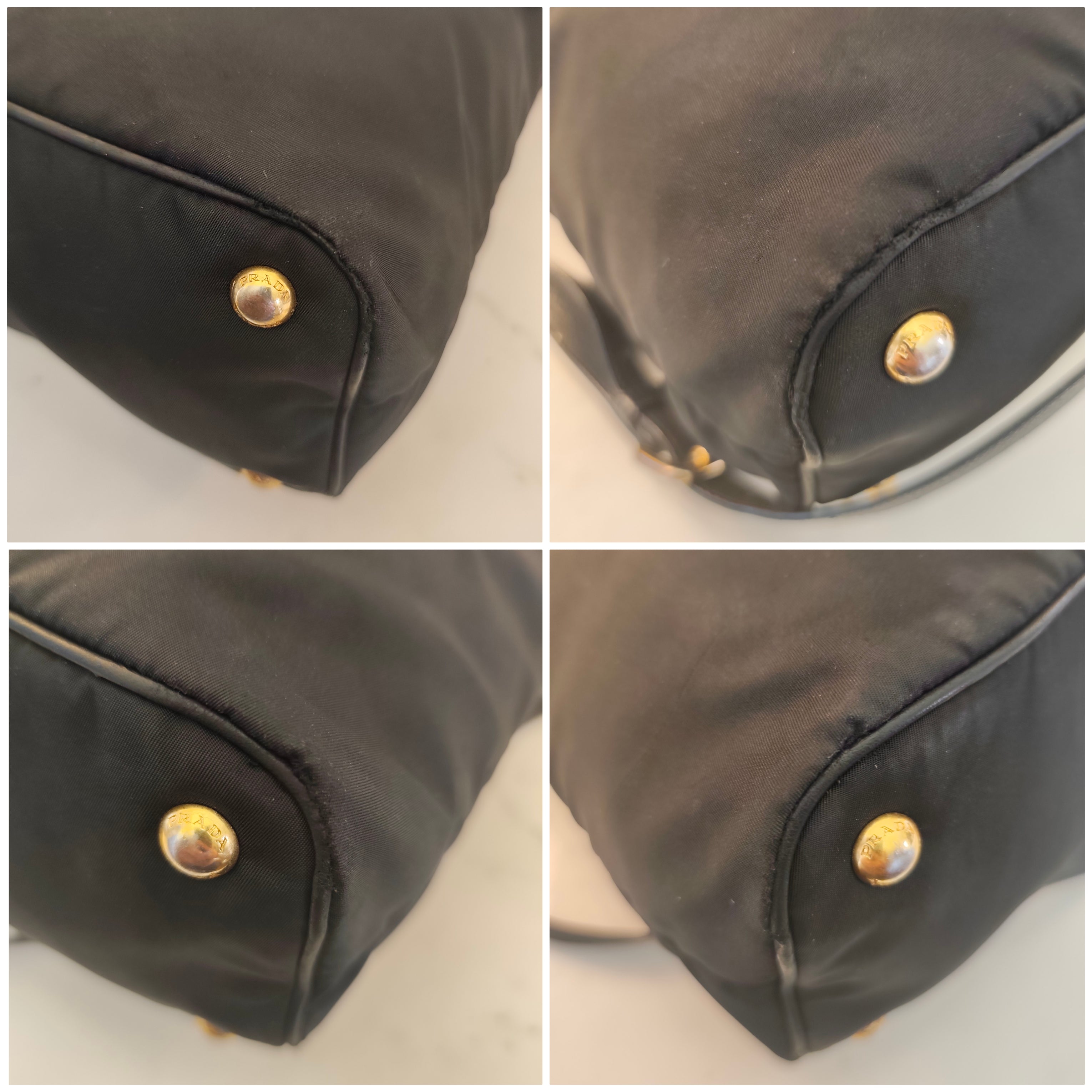 Prada – Shopper Tote Bag in Nylon e Pelle Nera