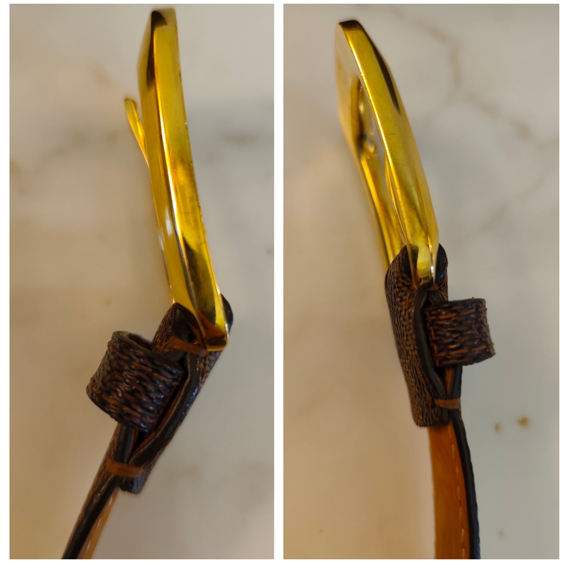 Louis Vuitton – Cintura Ellipse Unisex in Tela Damier Ebene