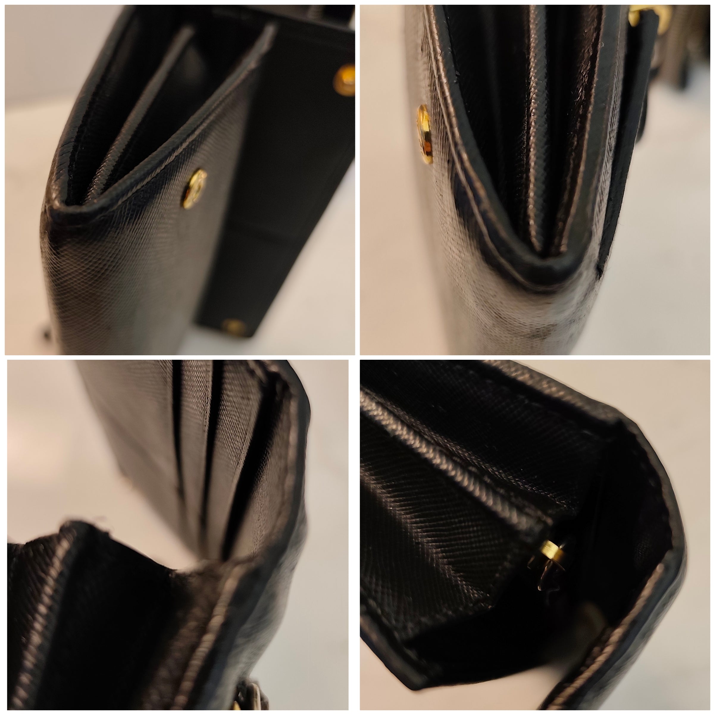 Prada - Portafoglio Grande Pelle Saffiano Nera Logo Lettering
