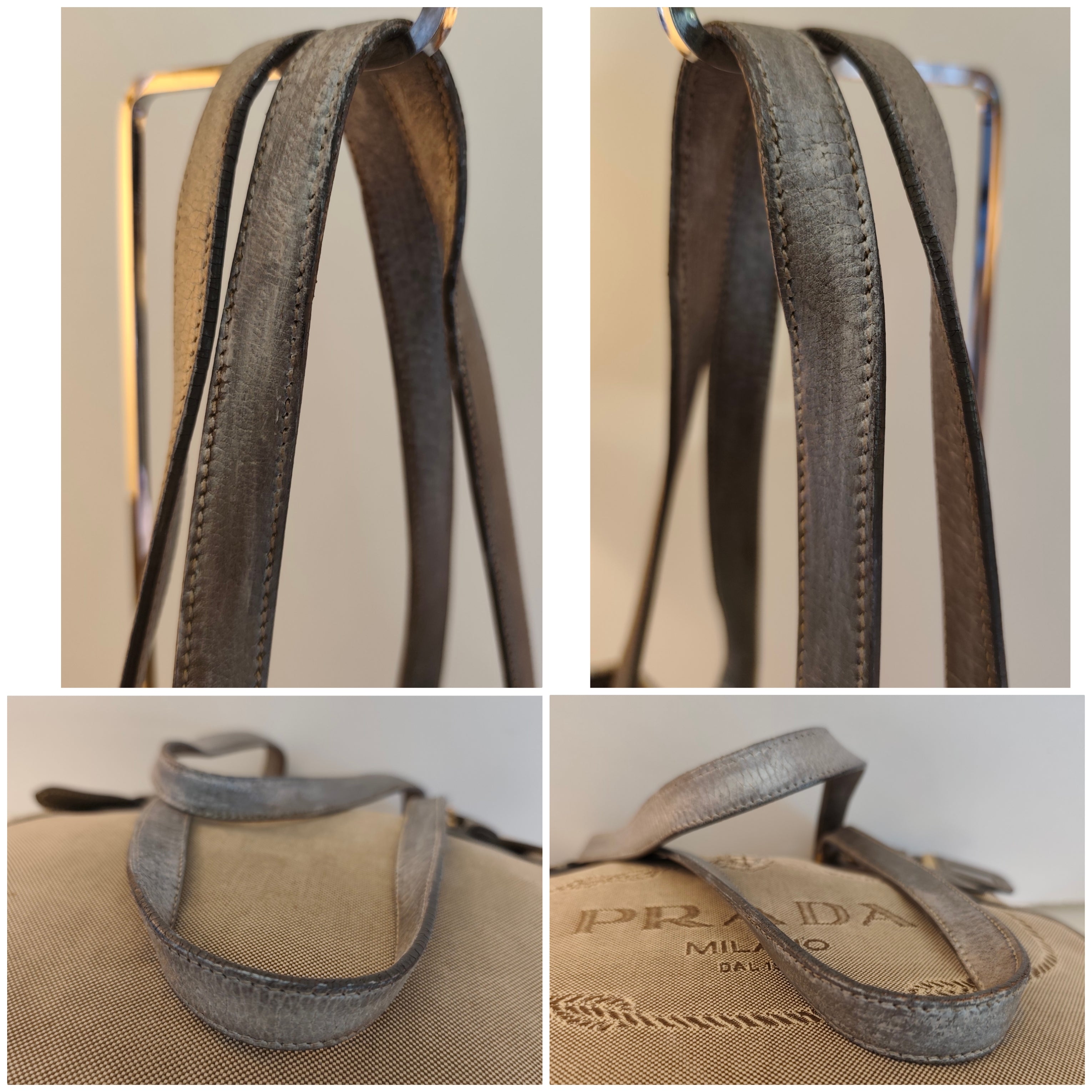 Prada – Shopper Grande a Spalla in Tessuto e Pelle Jacquard