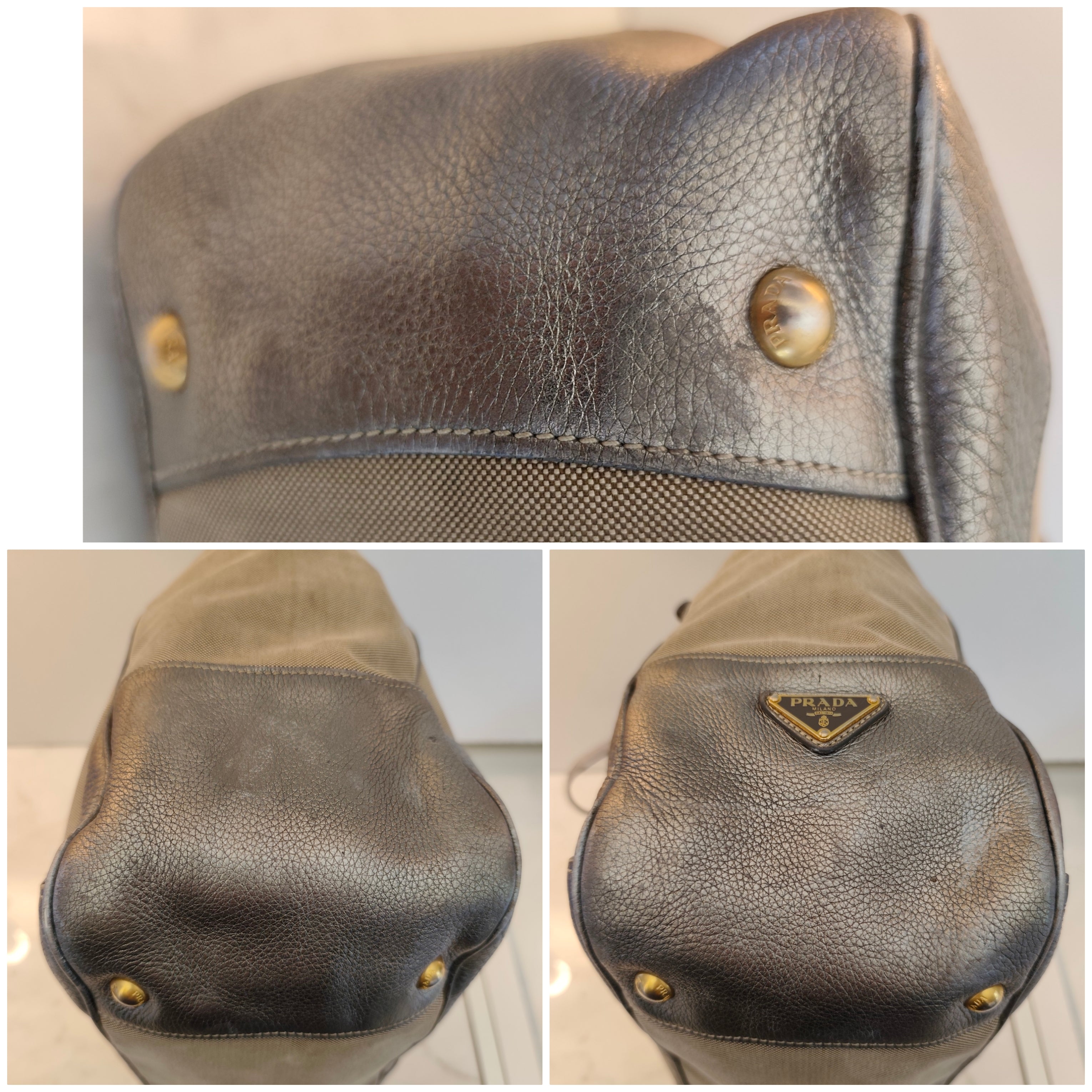 Prada – Shopper Grande a Spalla in Tessuto e Pelle Jacquard