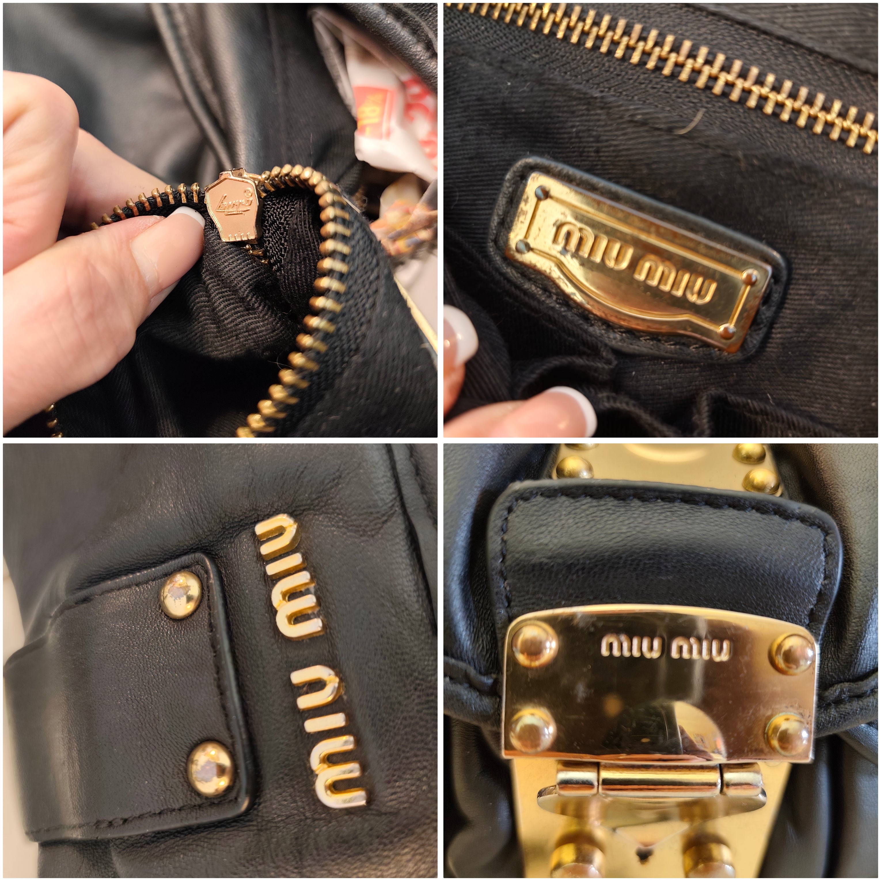 Miu Miu - Coffer Bag - Borsa spalla pelle nera matelassè