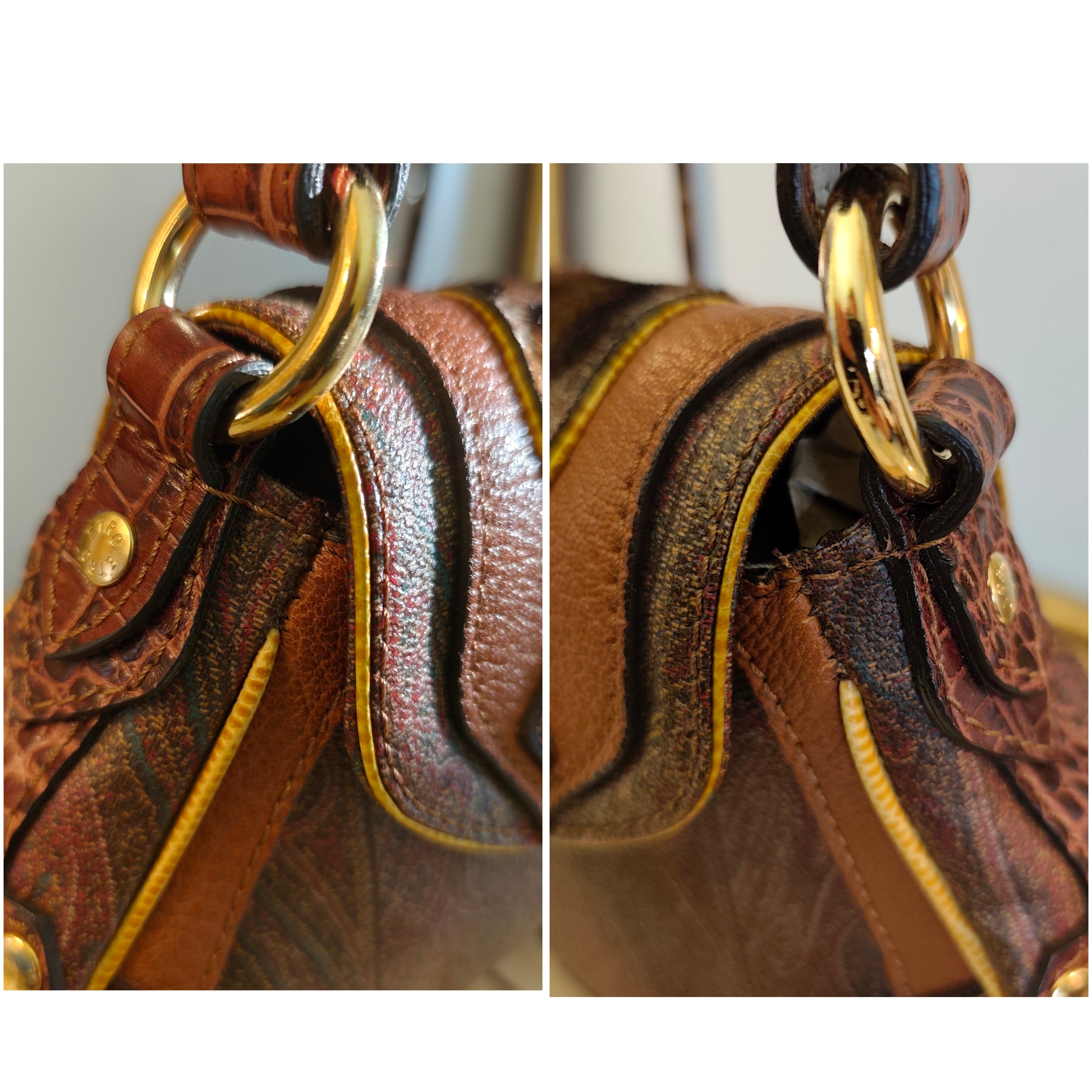 Etro - Baguette a Spalla Paisley Jacquard, croco e cavallino Edizione Limitata Ultra Rara