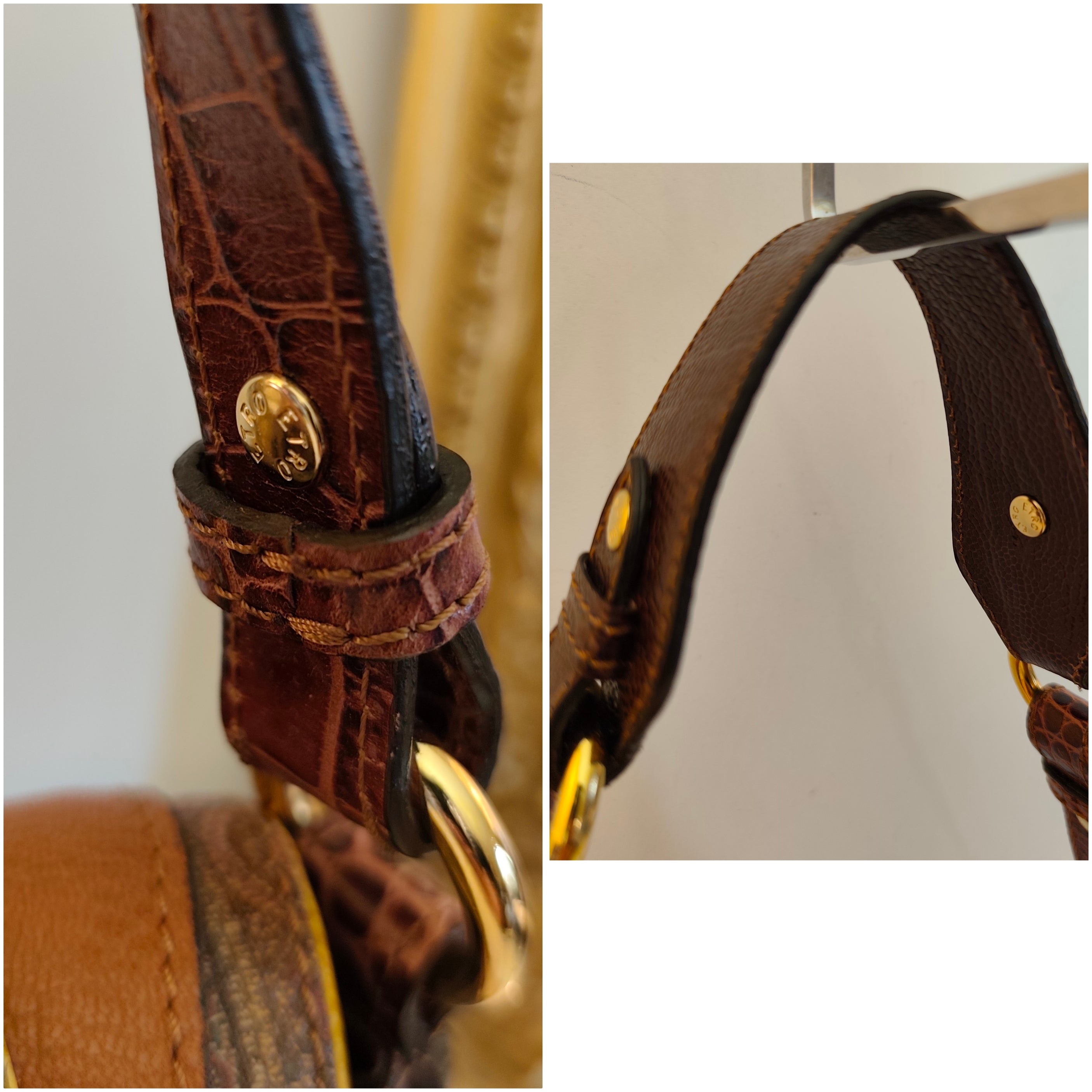 Etro - Baguette a Spalla Paisley Jacquard, croco e cavallino Edizione Limitata Ultra Rara