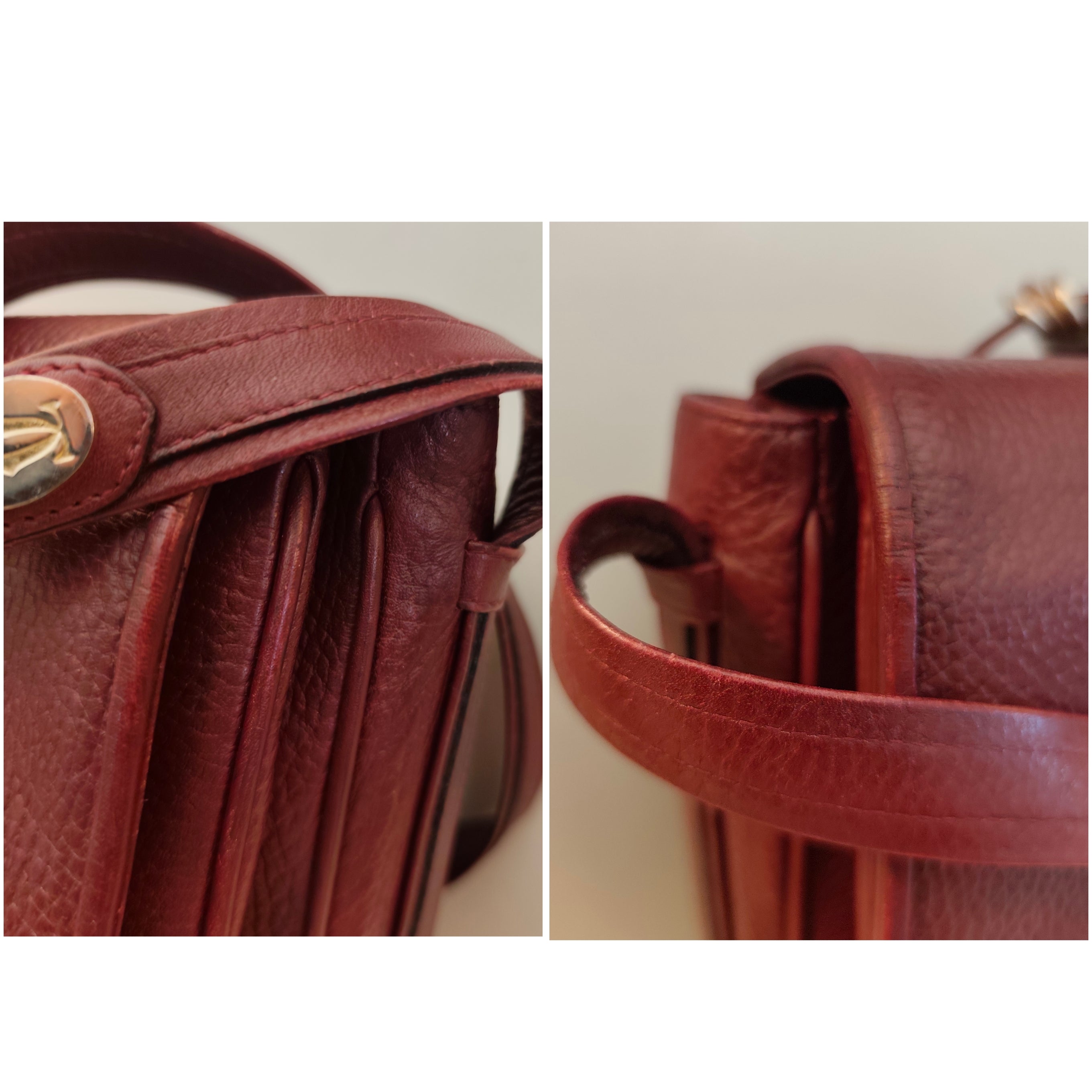 Cartier – Camera Bag Vintage in Pelle Bordeaux