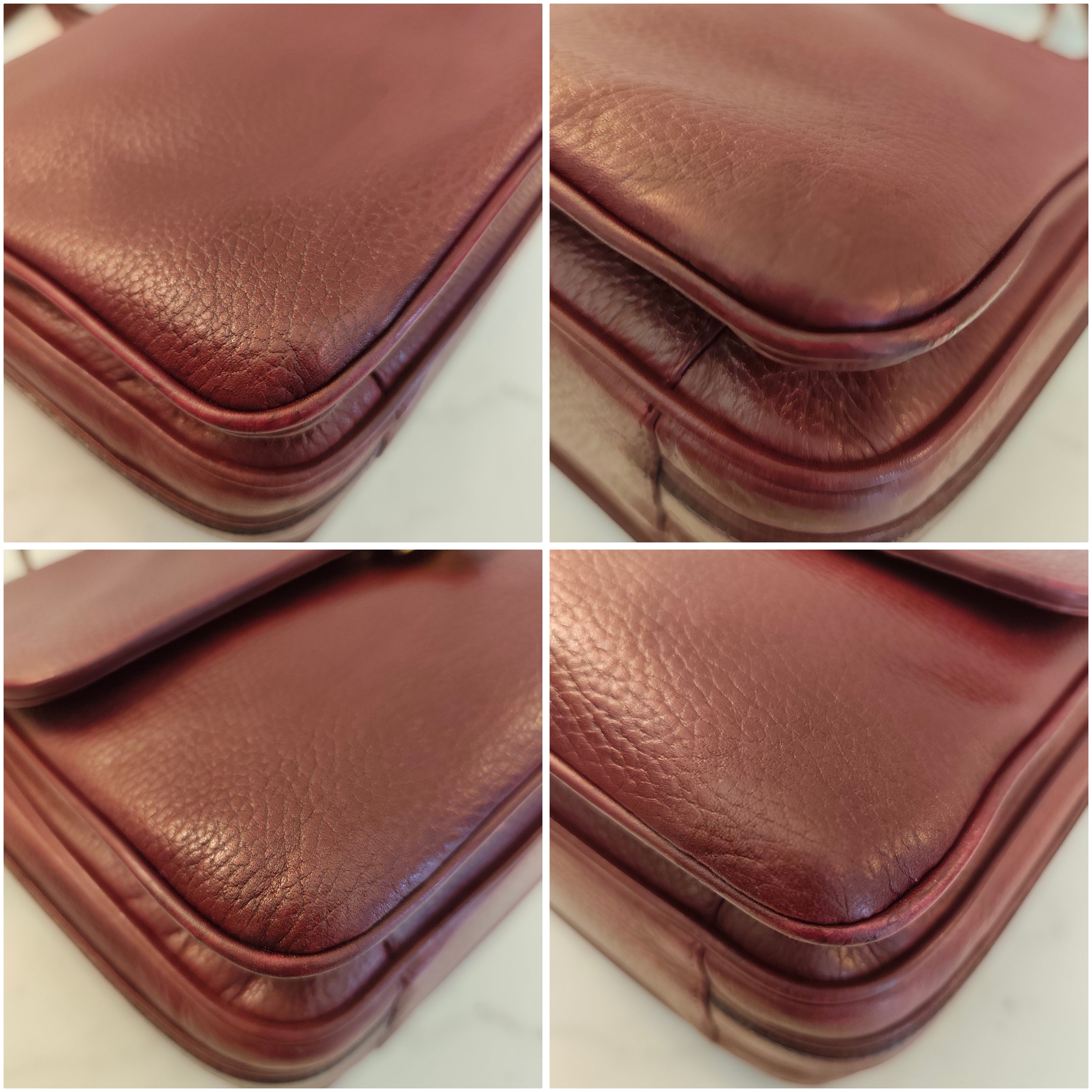 Cartier – Camera Bag Vintage in Pelle Bordeaux