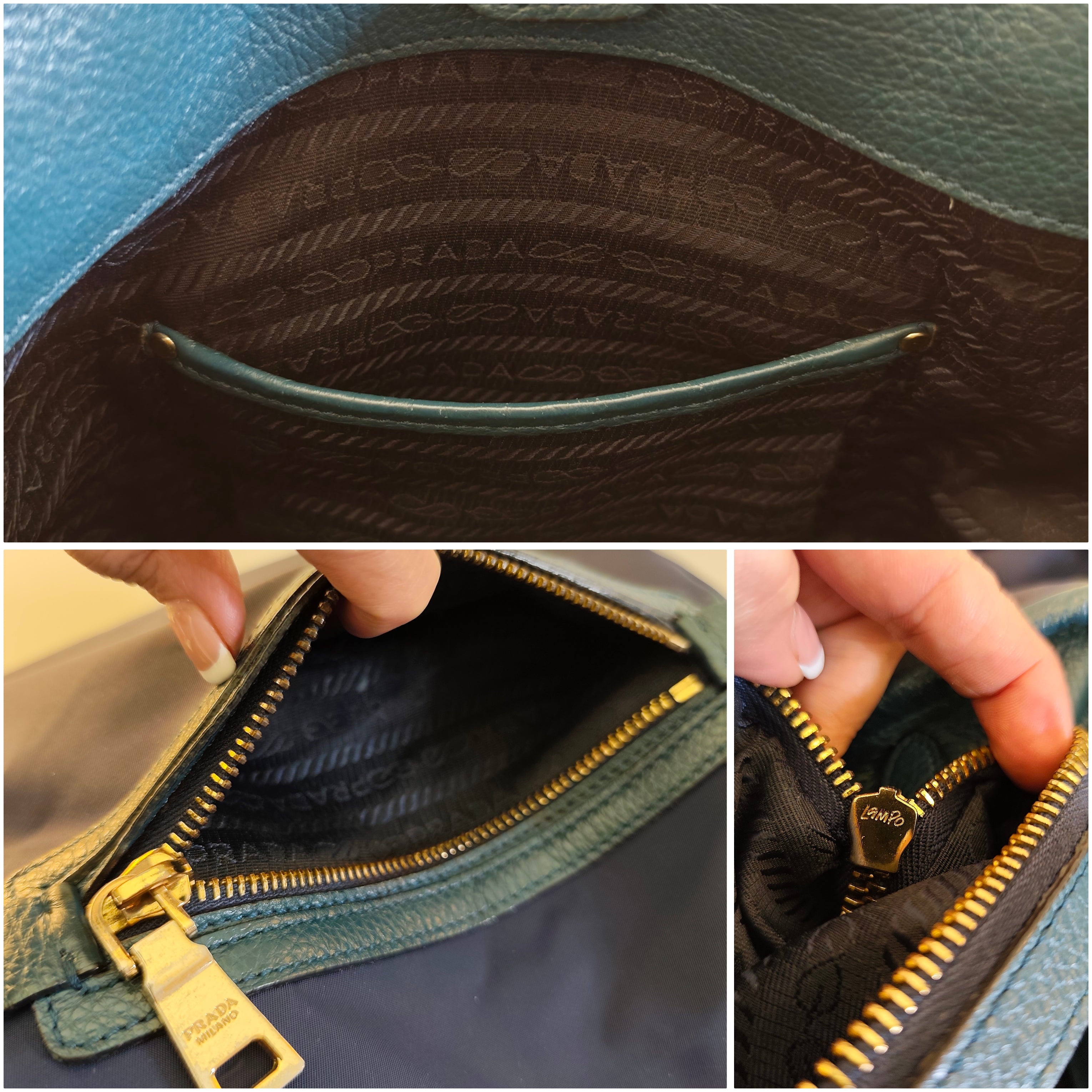 Prada – Borsa Tote Shopper a Sacco Nylon e Pelle Ottanio