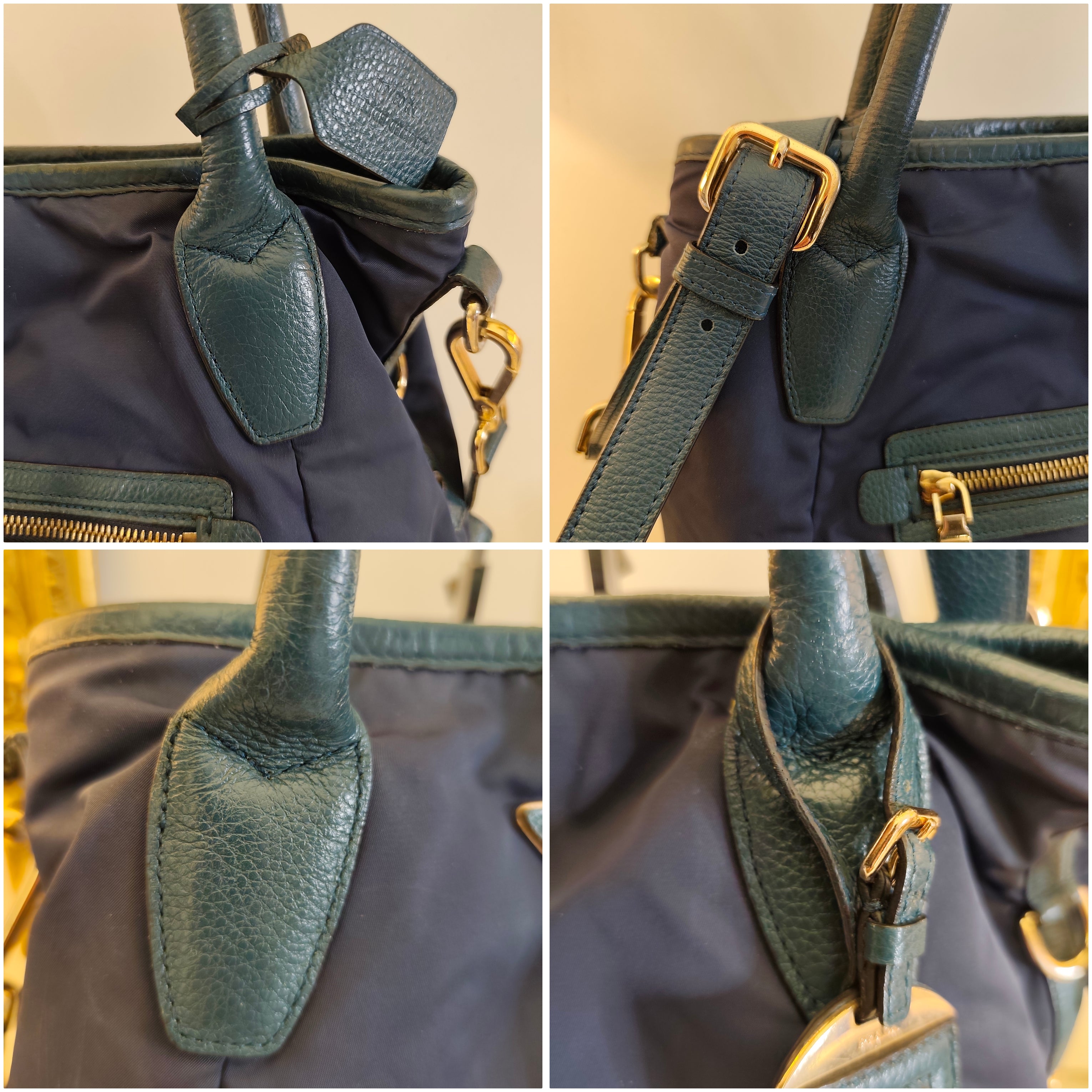 Prada – Borsa Tote Shopper a Sacco Nylon e Pelle Ottanio