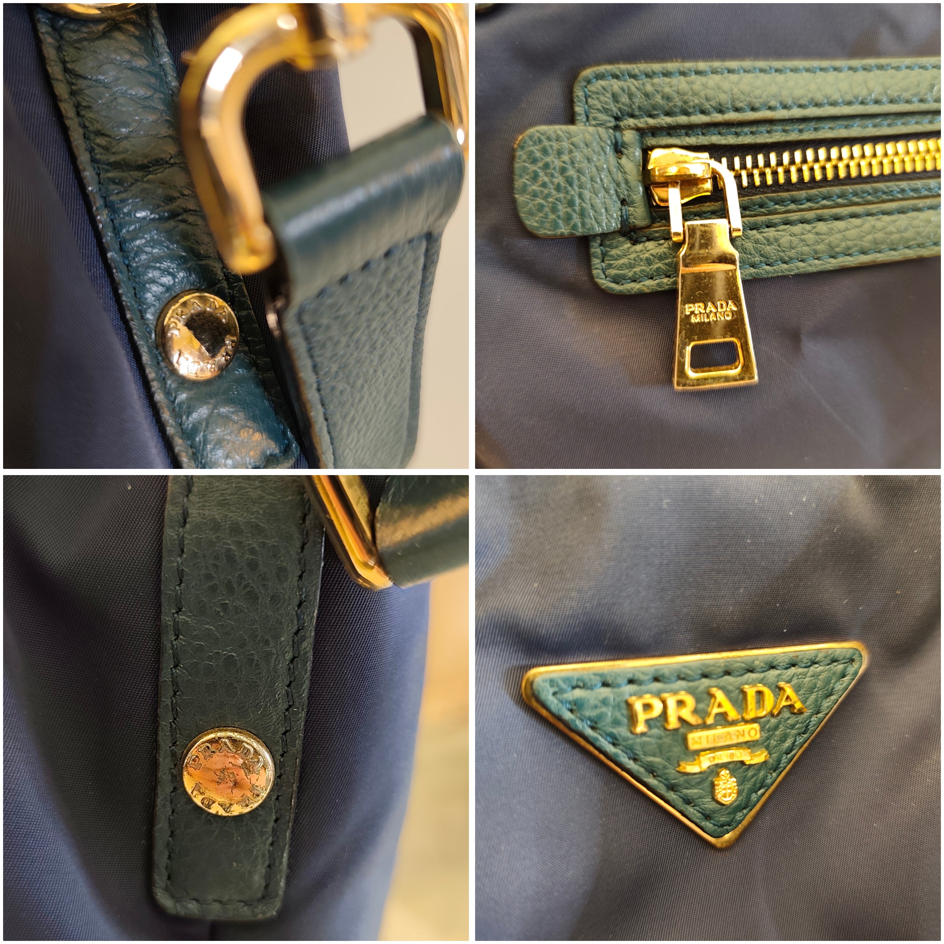 Prada – Borsa Tote Shopper a Sacco Nylon e Pelle Ottanio
