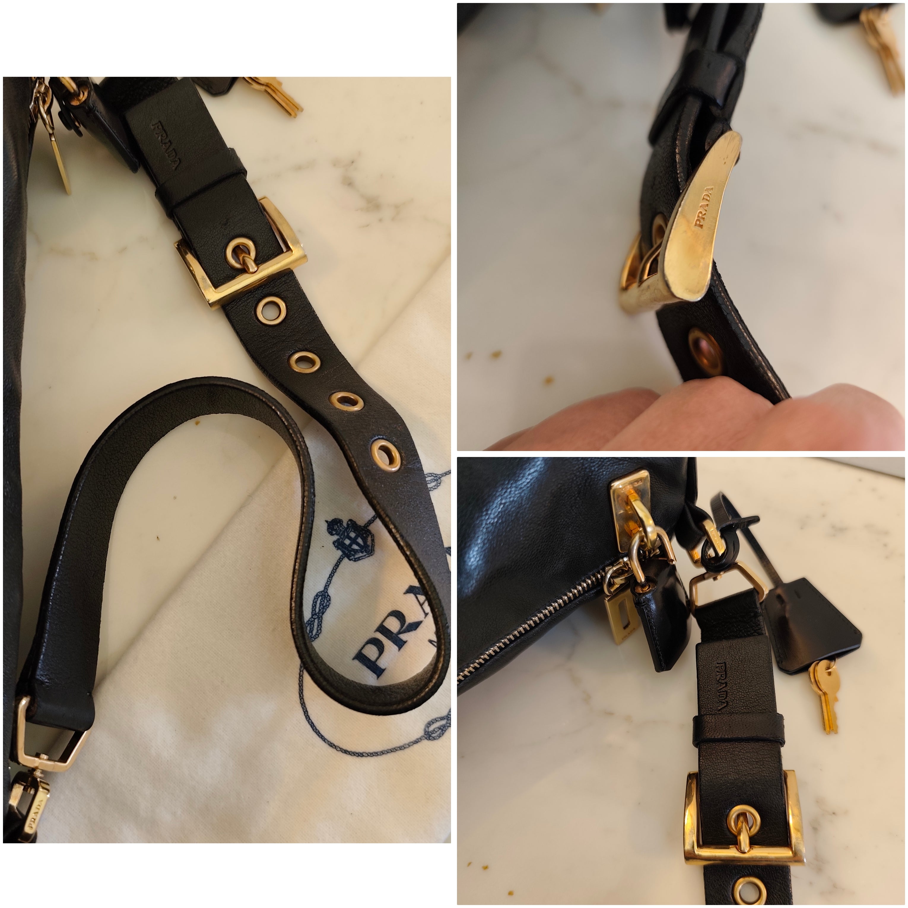 Prada – Bauletto Re-Edition 2024 in Pelle di Vitello Nera