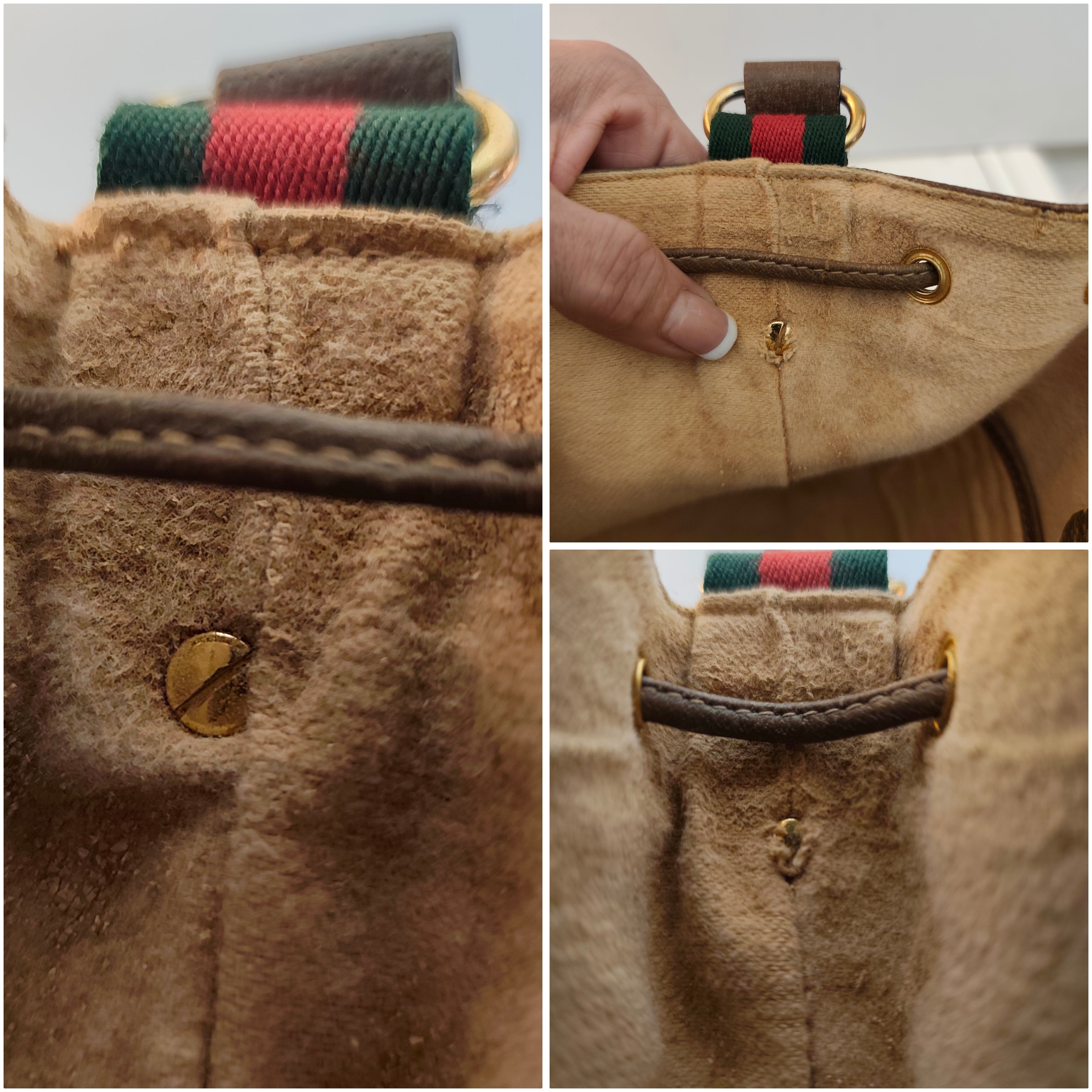 Gucci - Ophidia Borsa Secchiello “GG Supreme” Beige Vintage