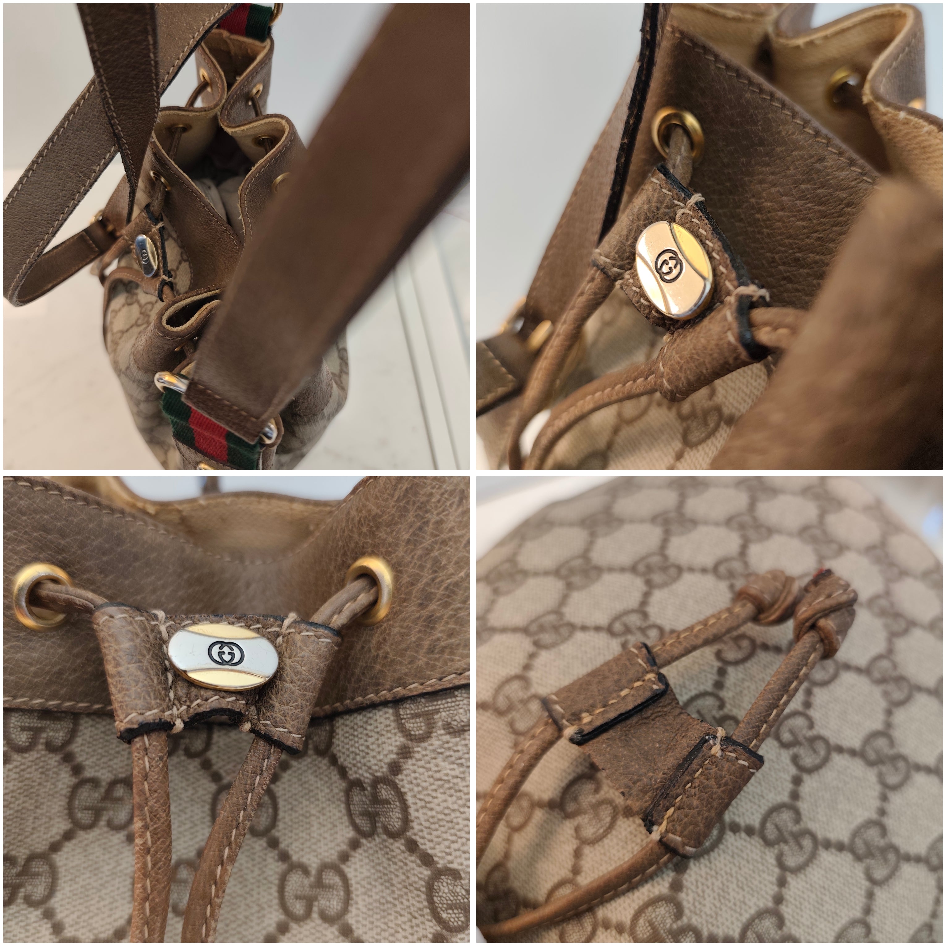 Gucci - Ophidia Borsa Secchiello “GG Supreme” Beige Vintage