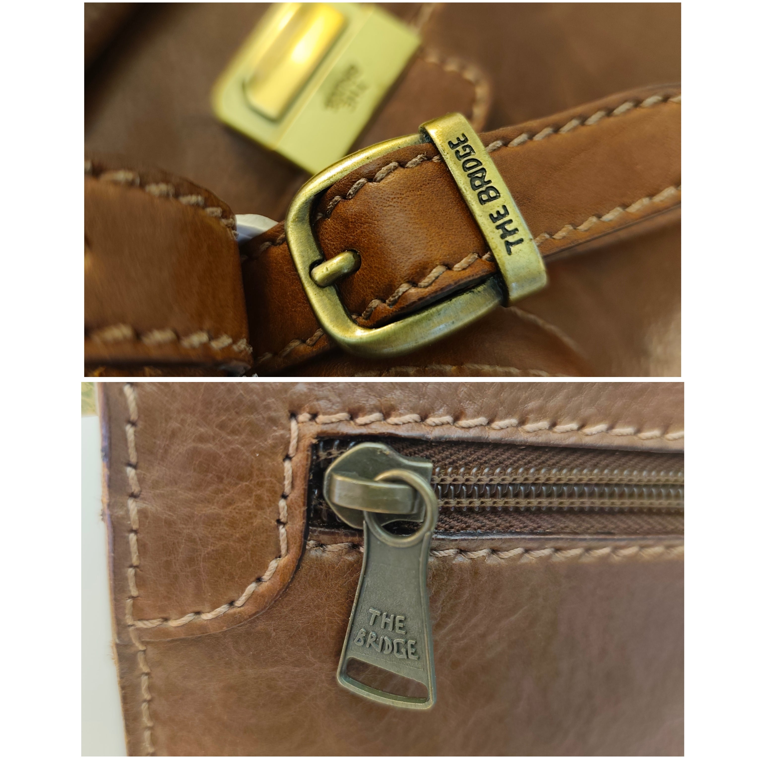 The Bridge – Borsello a Spalla o a Tracolla - Pelle Marrone Linea Story Vintage