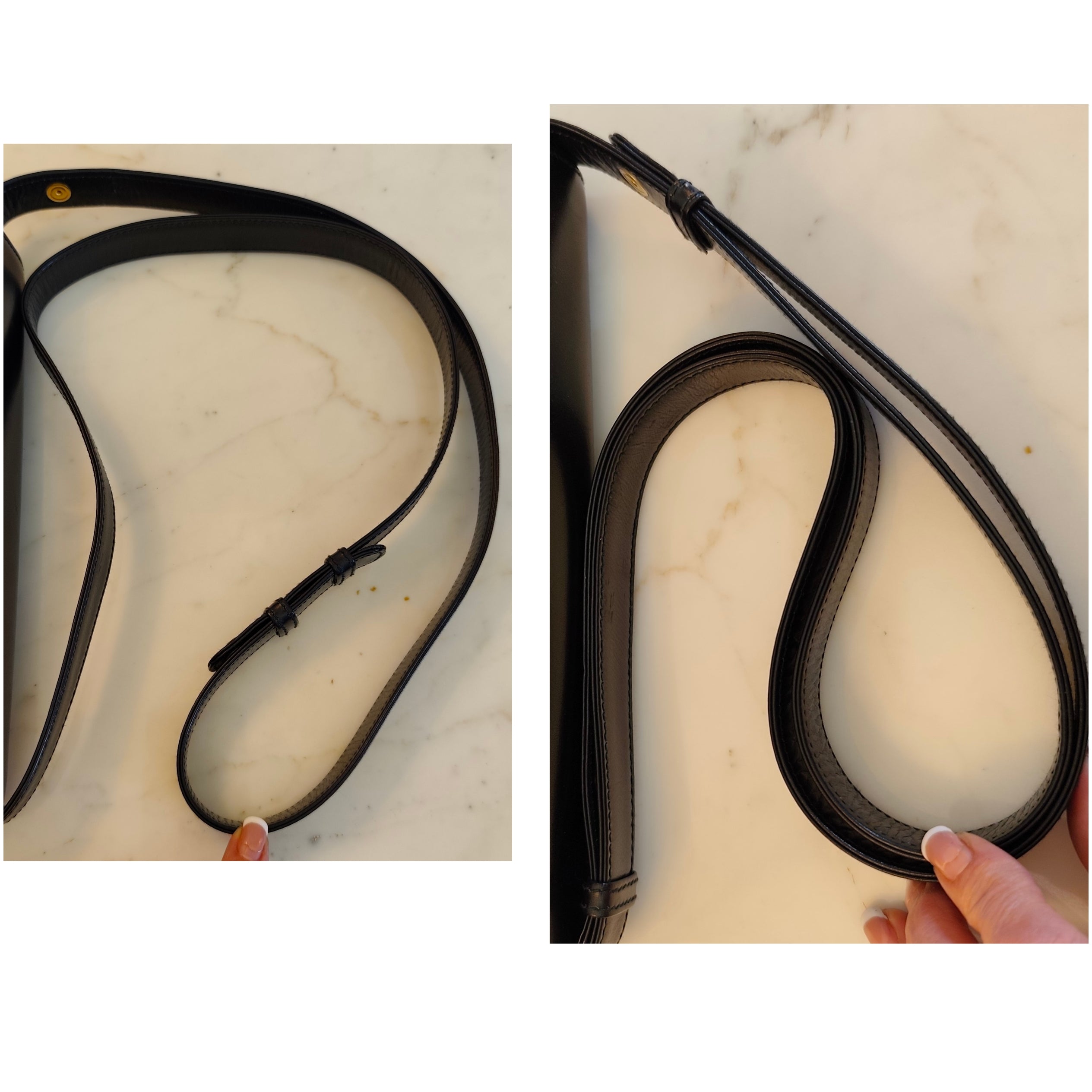 Bally – Camera Bag Vintage in Pelle Nera con Hardware Dorato