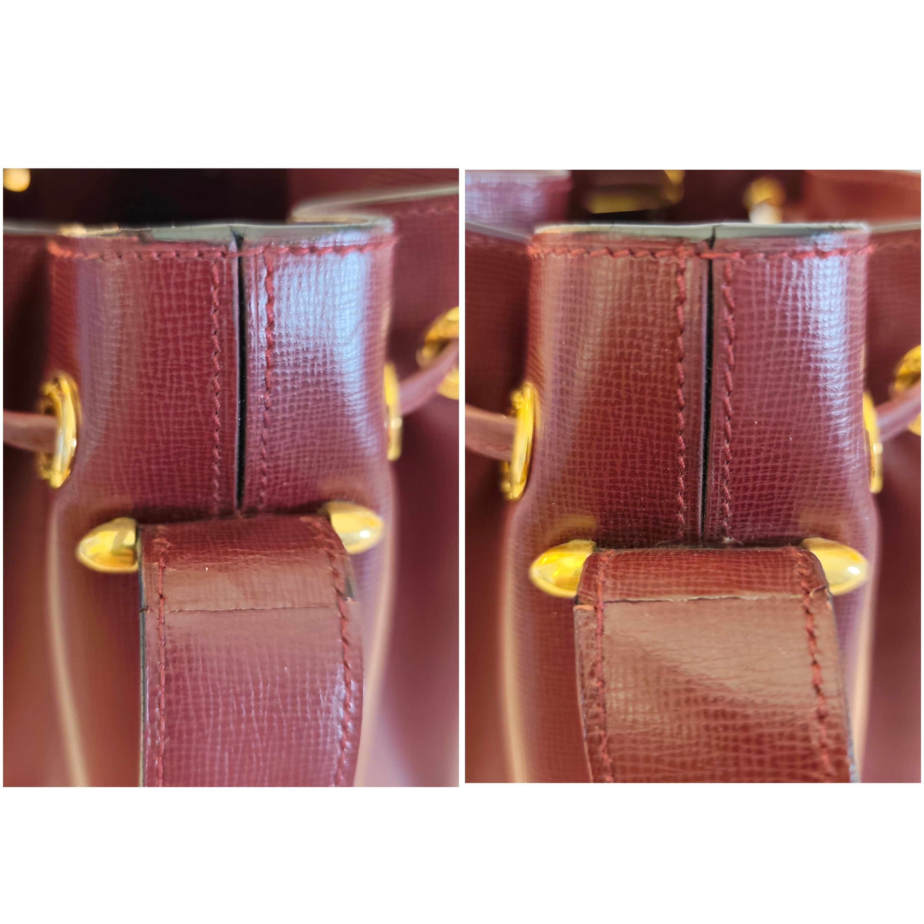Cartier - Secchiello in Pelle Liscia Bordeaux con Scatola