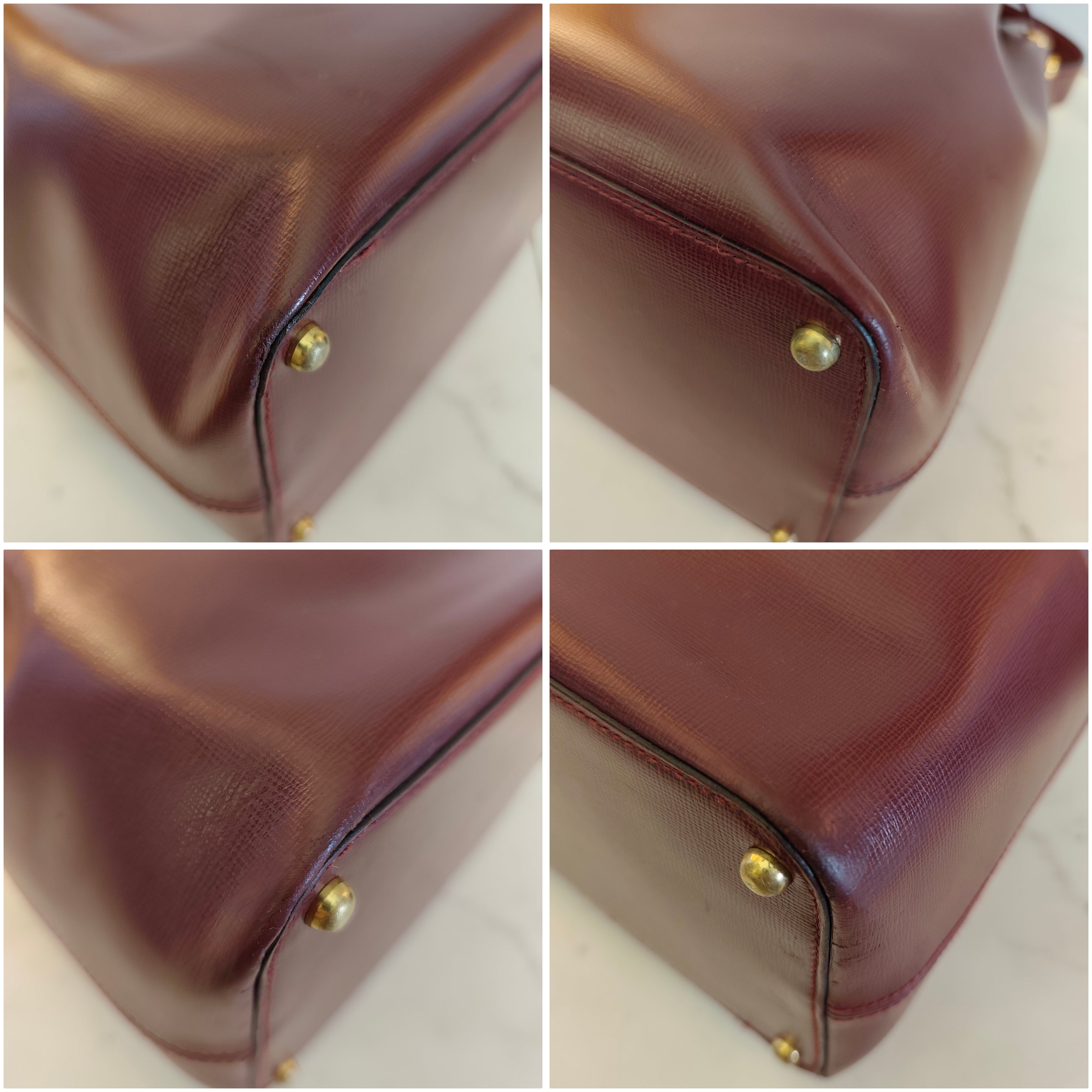 Cartier - Secchiello in Pelle Liscia Bordeaux con Scatola
