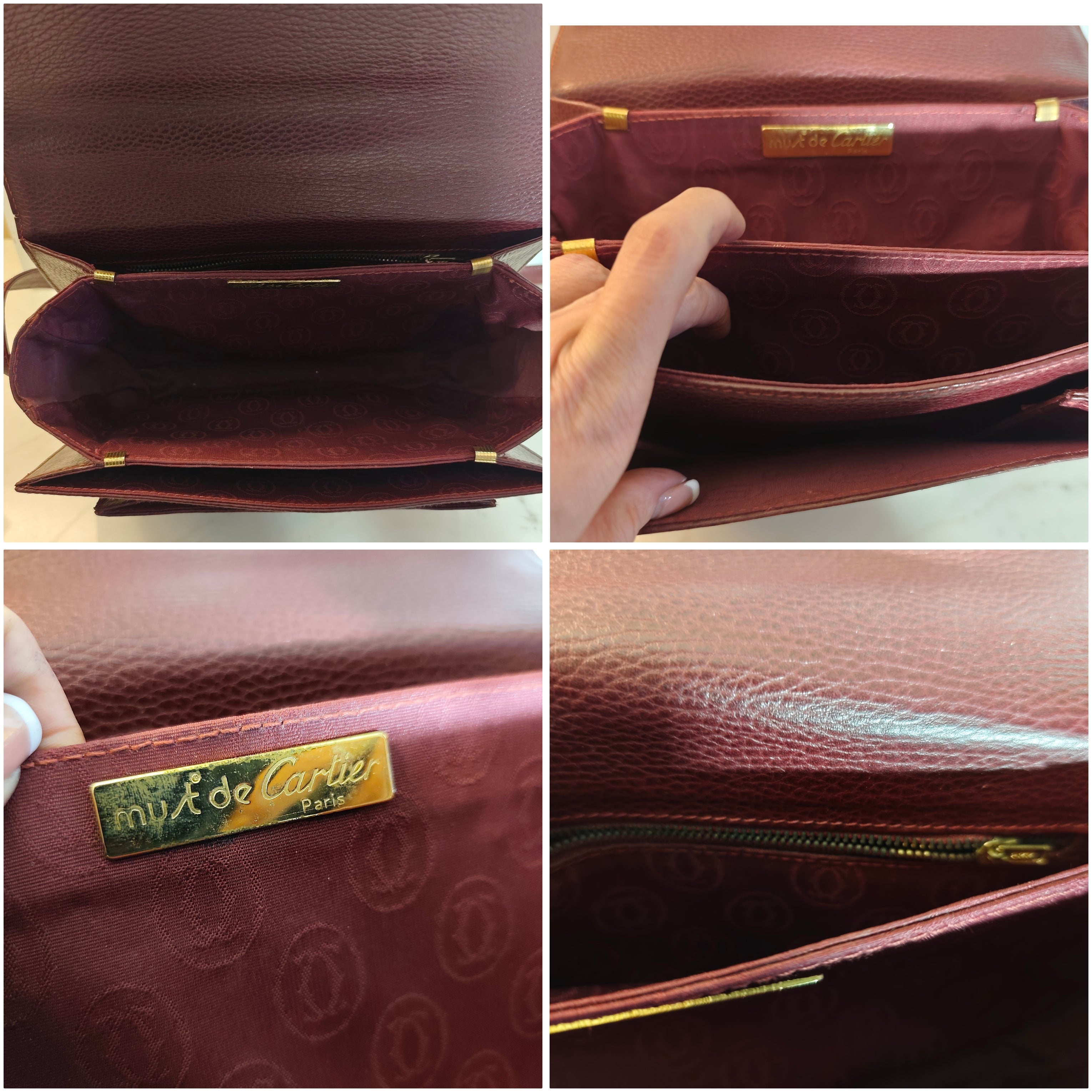 Cartier – Camera Bag a Spalla Vintage Bordeaux
