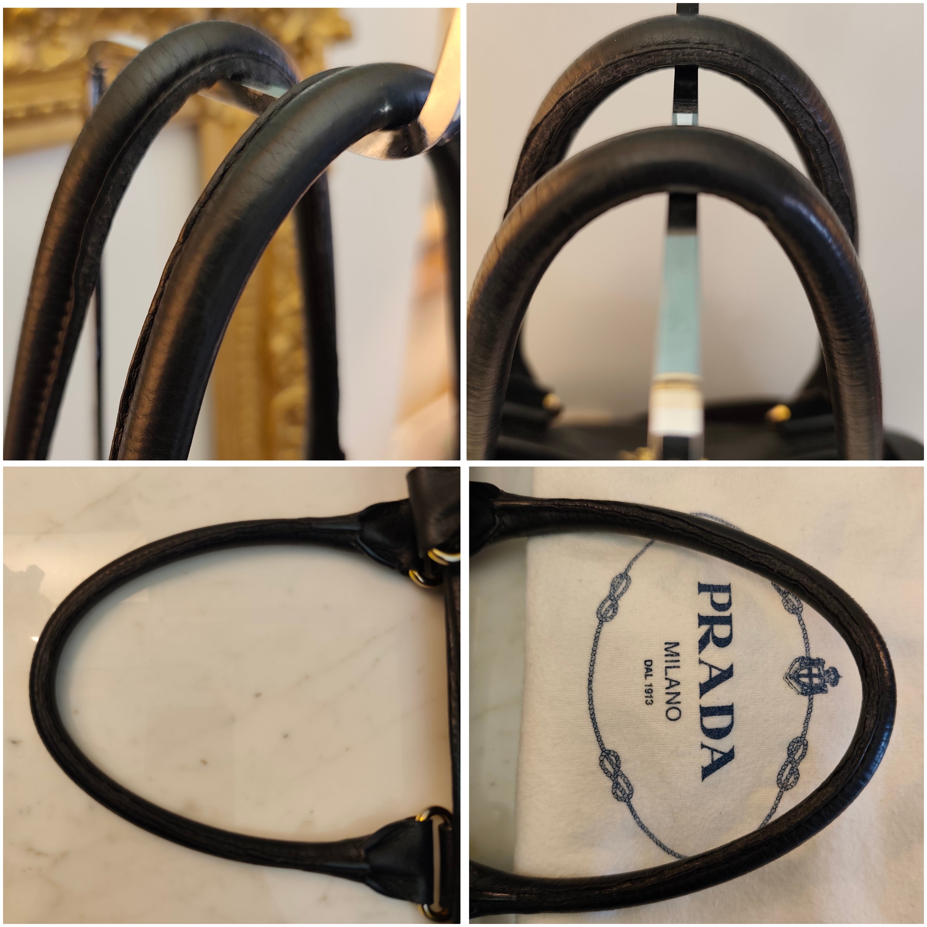 Prada – Tote Bag Shopper in Pelle Martellata Nera