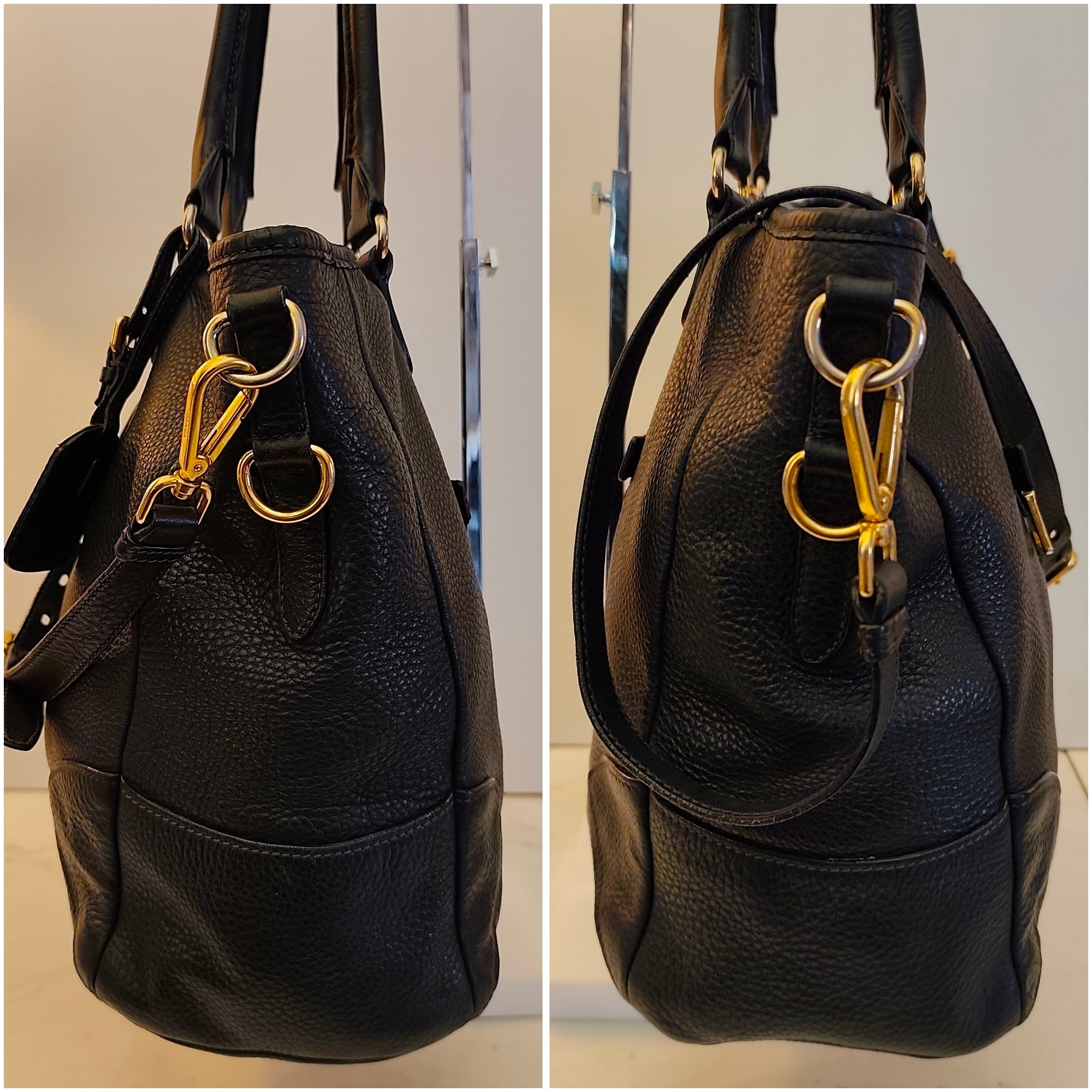 Prada – Tote Bag Shopper in Pelle Martellata Nera
