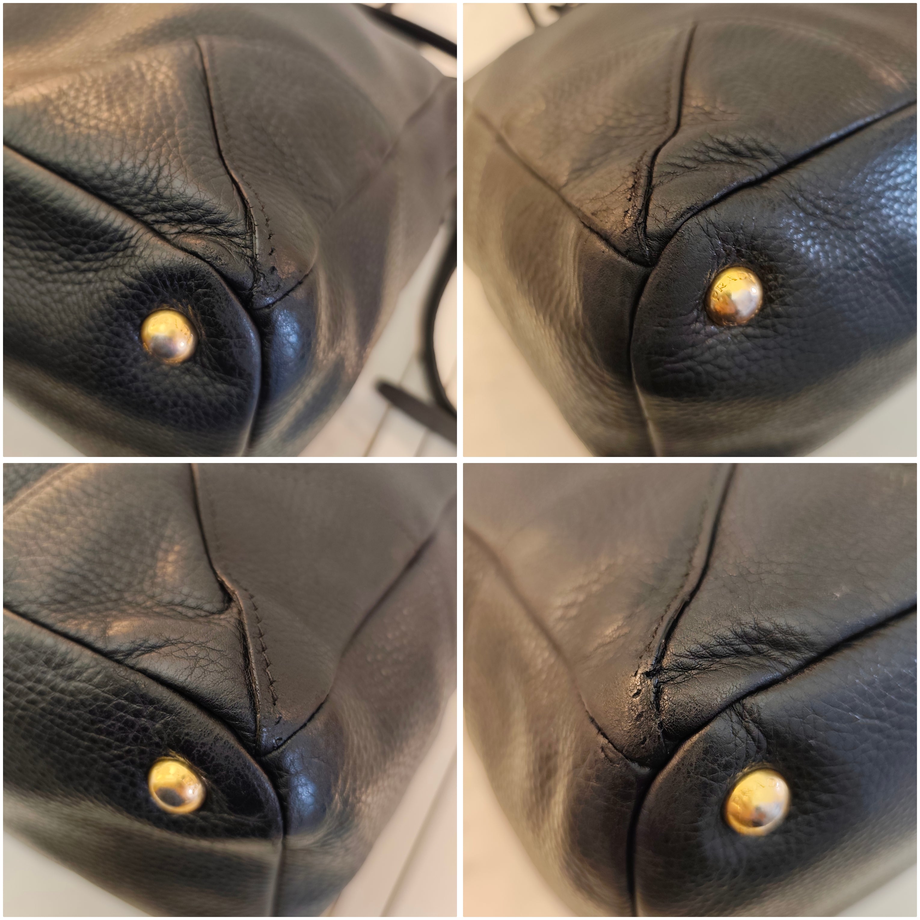 Prada – Tote Bag Shopper in Pelle Martellata Nera