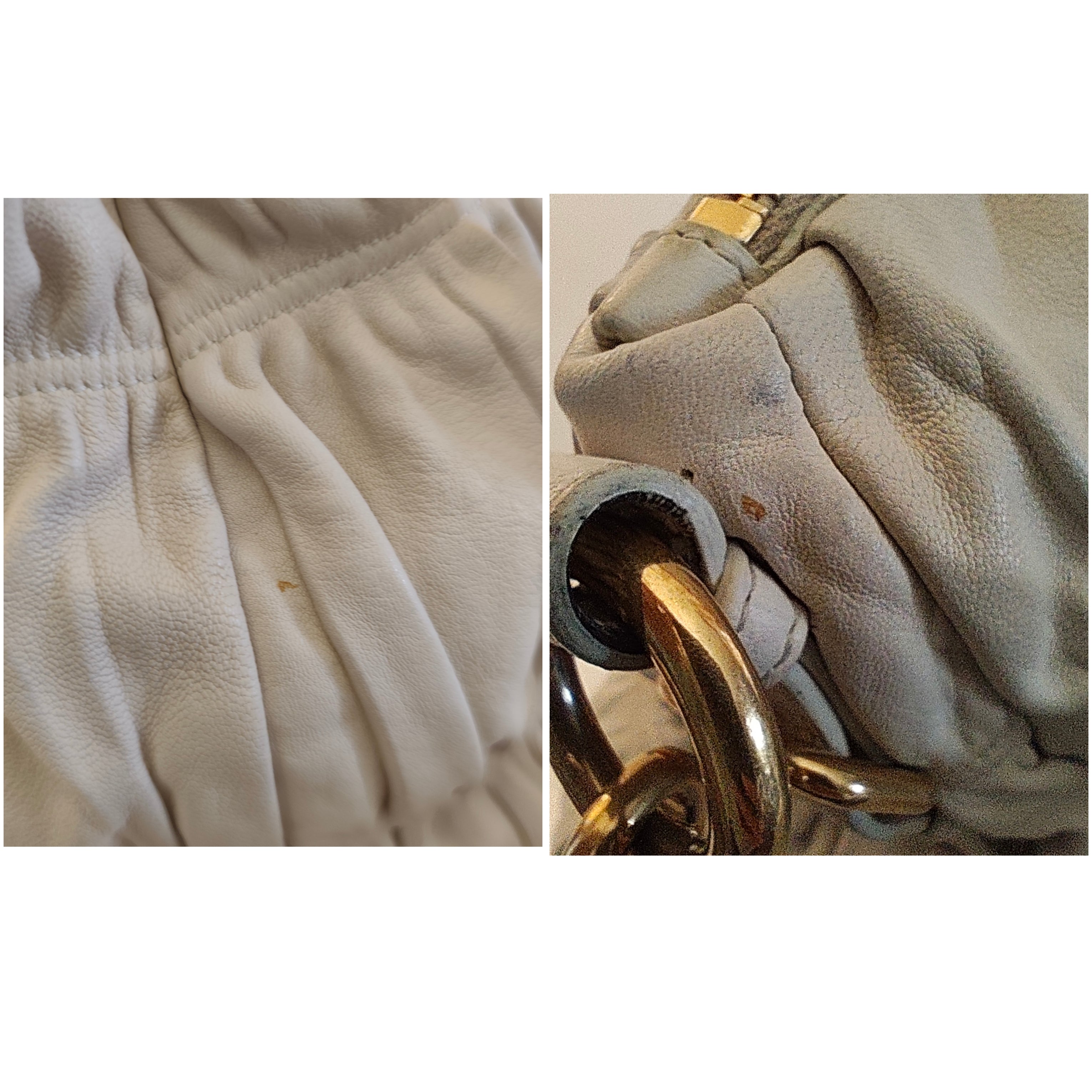 Prada - Shopper Goffrata con Tracolla in Pelle Avorio/Burro