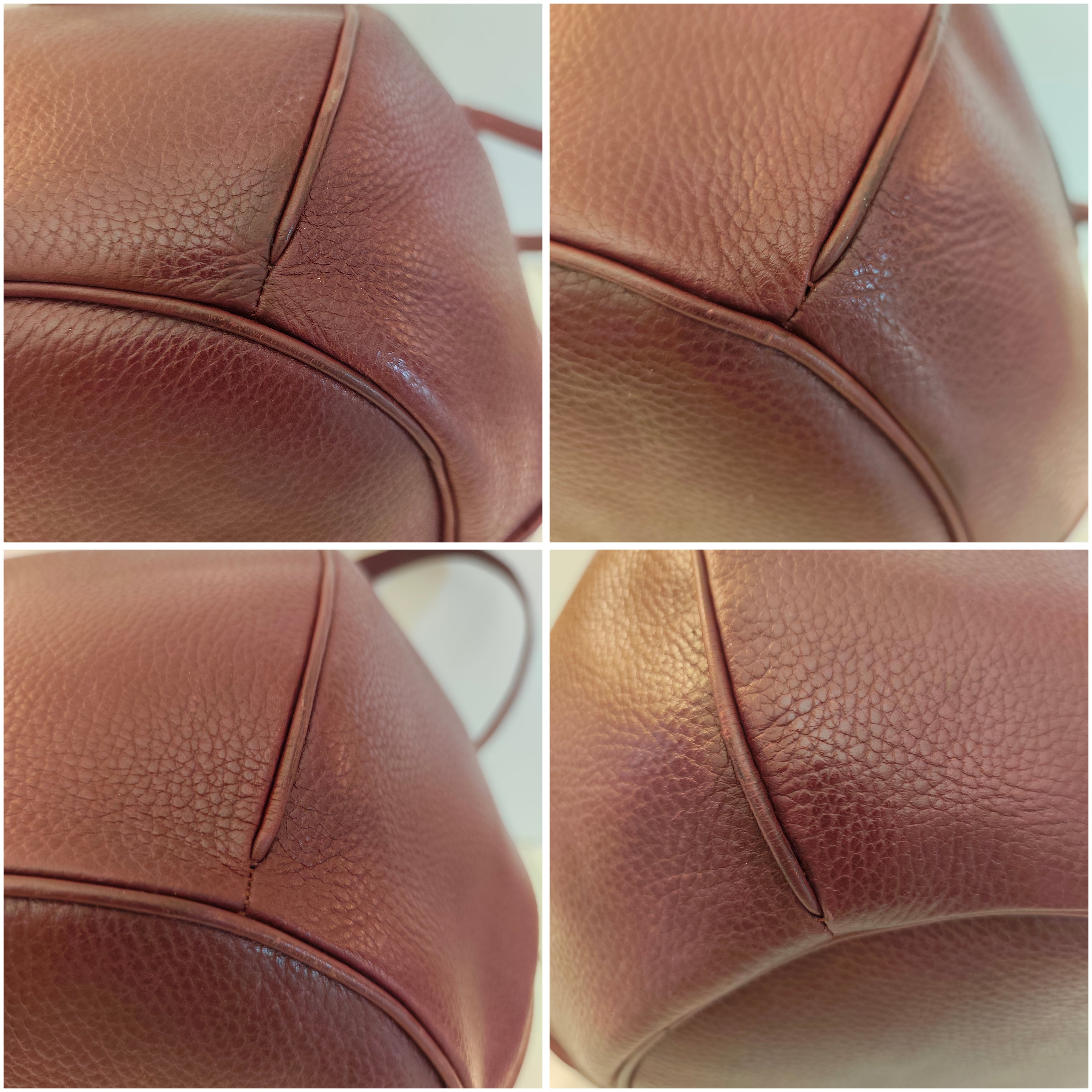 Cartier - Secchiello Bombato in Pelle Bordeaux Vintage