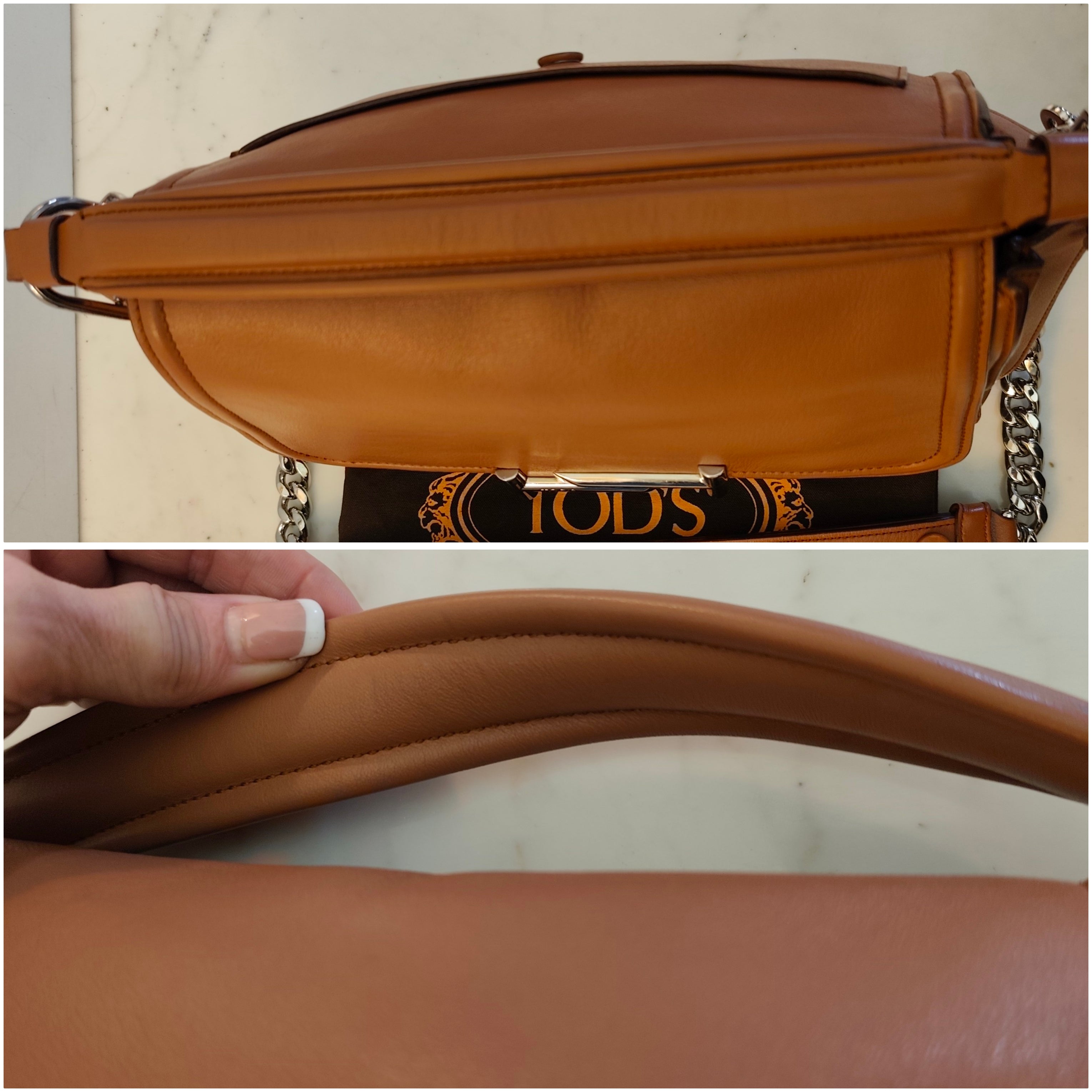 Tod's - Double T - Borsa a Spalla Pelle Cammello