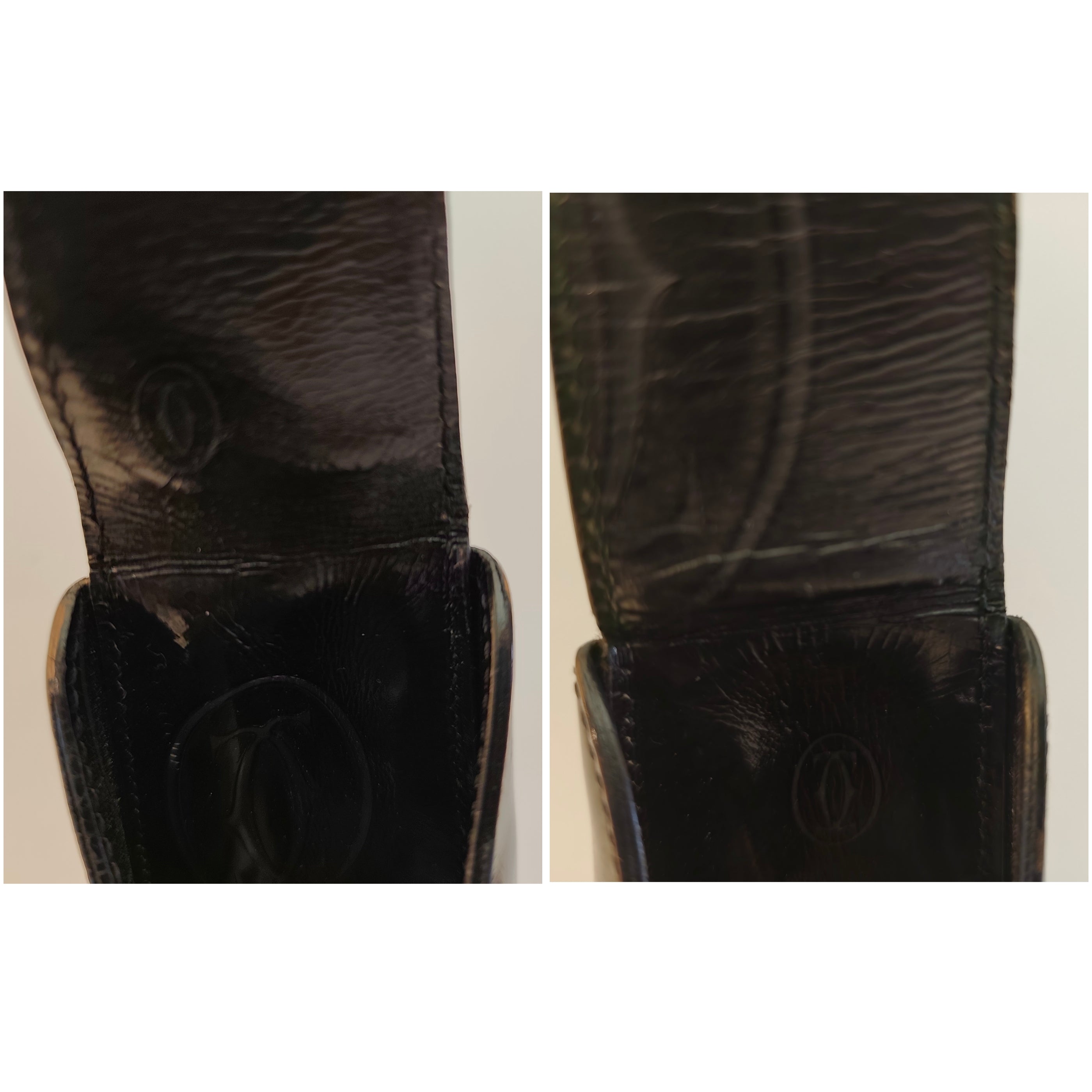 Cartier – Borsa Hobo Happy Birthday Vernice Nera Fantasia Logo