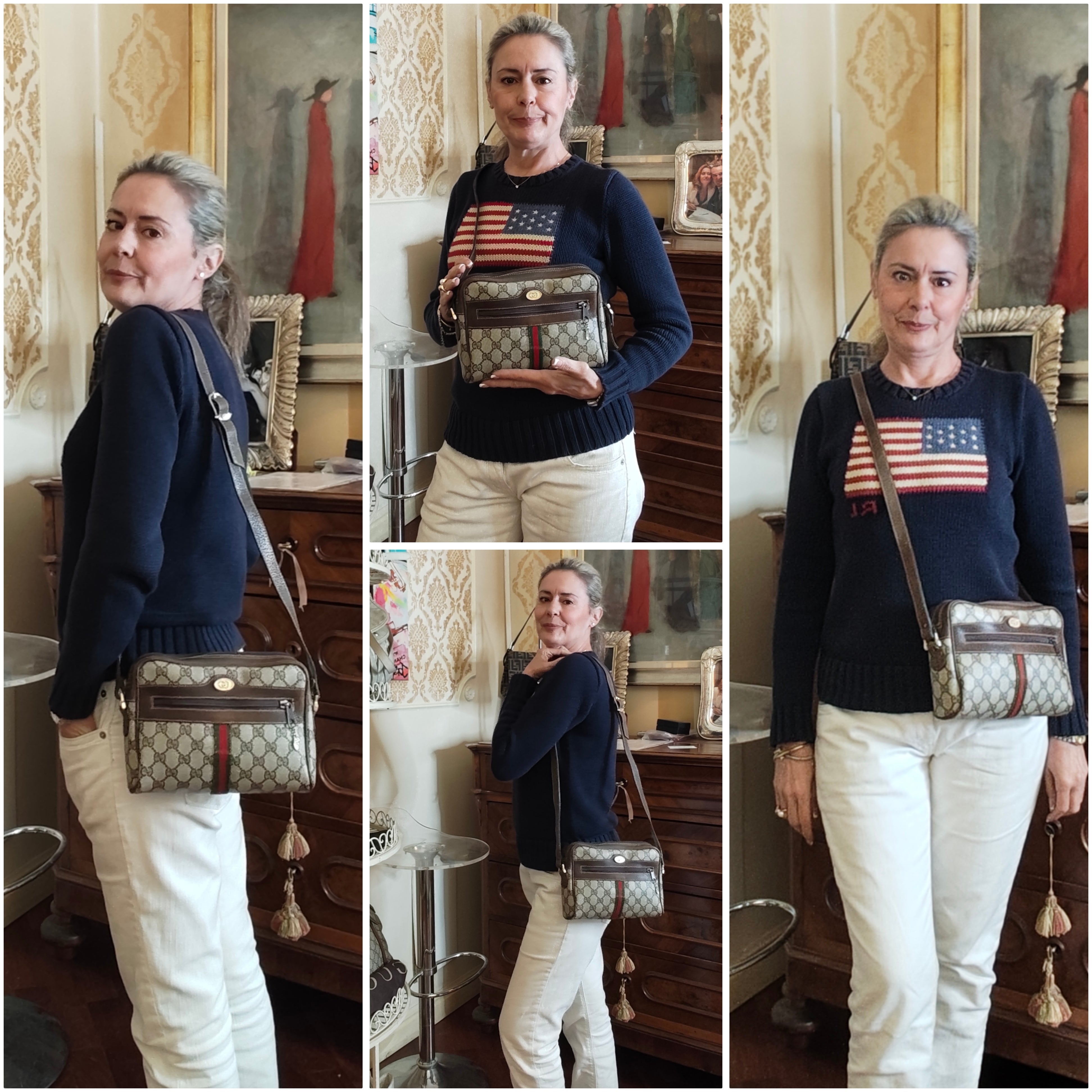 Gucci - Ophidia Camera Bag “GG Supreme” Beige Vintage