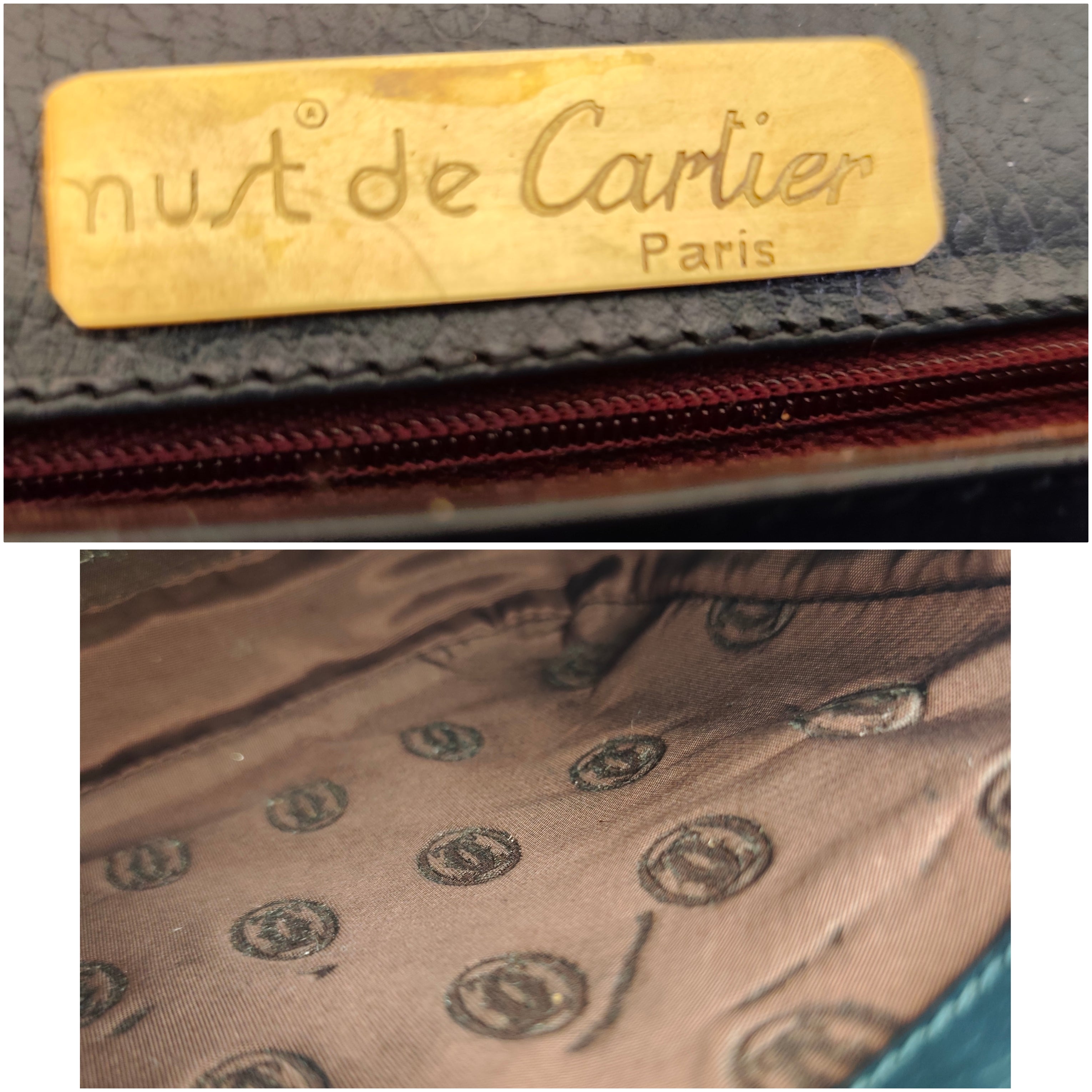 Cartier - Camera Bag a 3 Soffietti in Pelle Blu Vintage
