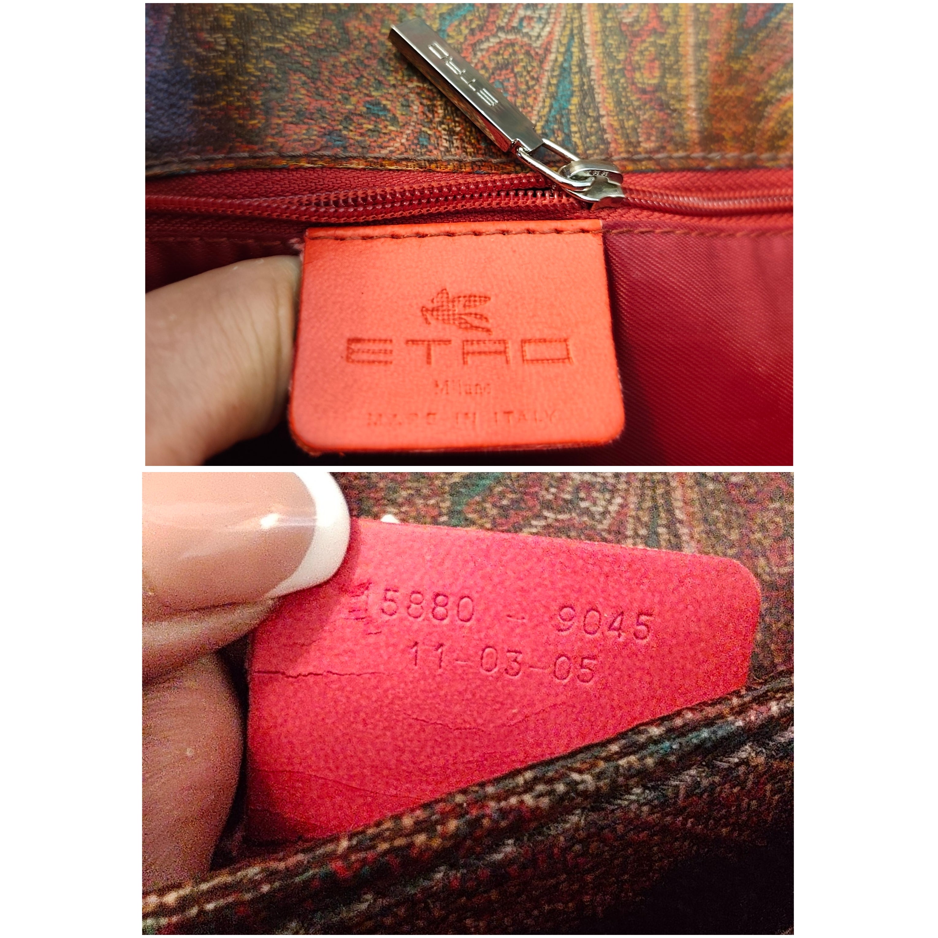 Etro - Baguette a Spalla Paisley con Inserti Croco e Pegaso Argento