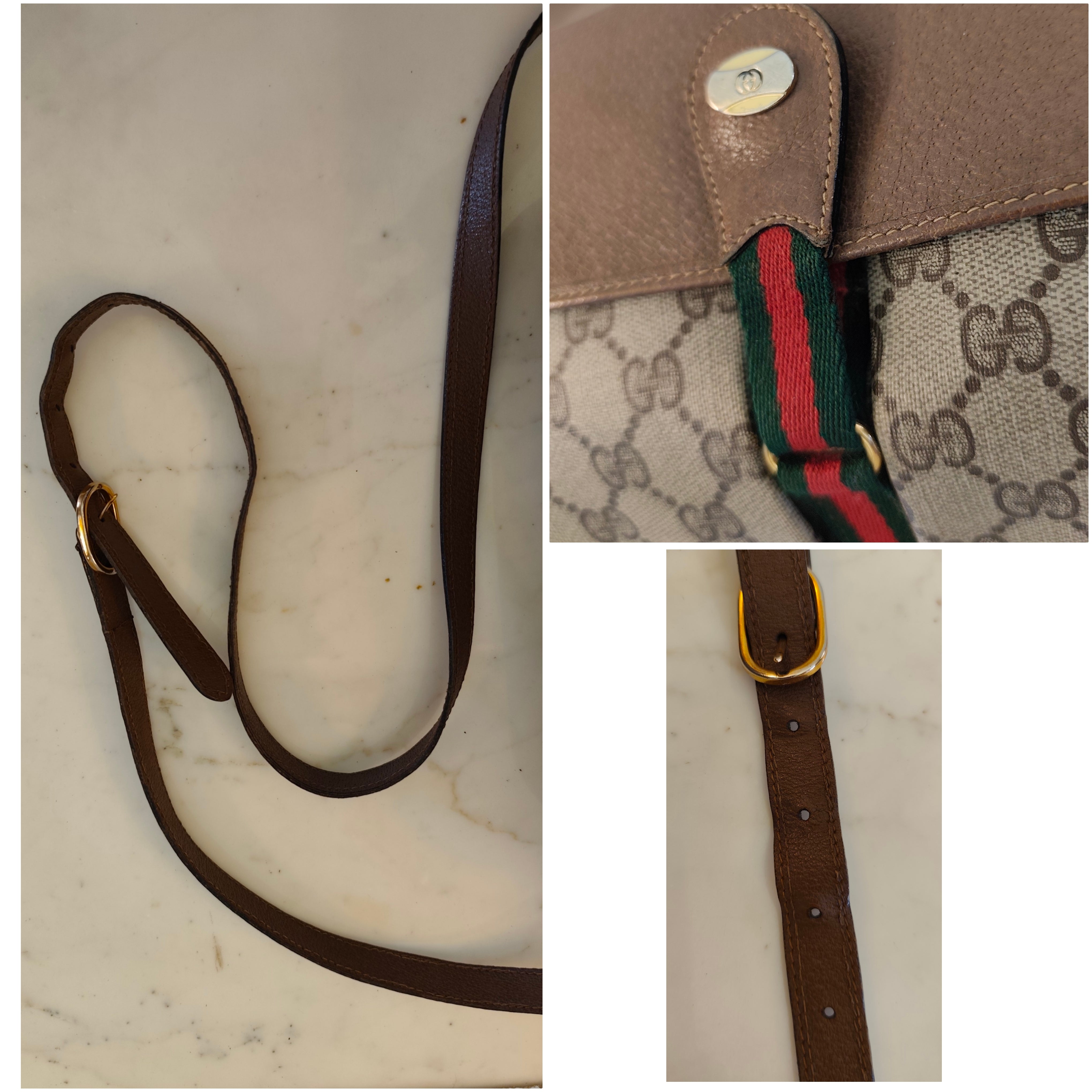 Gucci - Ophidia Camera Bag Grande in Canvas "GG Supreme" Beige Vintage