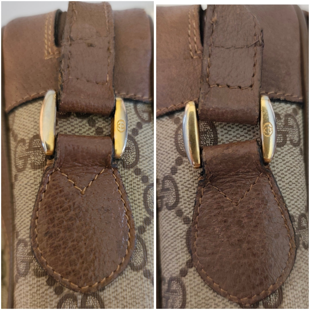 Gucci - Ophidia Camera Bag Grande in Canvas "GG Supreme" Beige Vintage