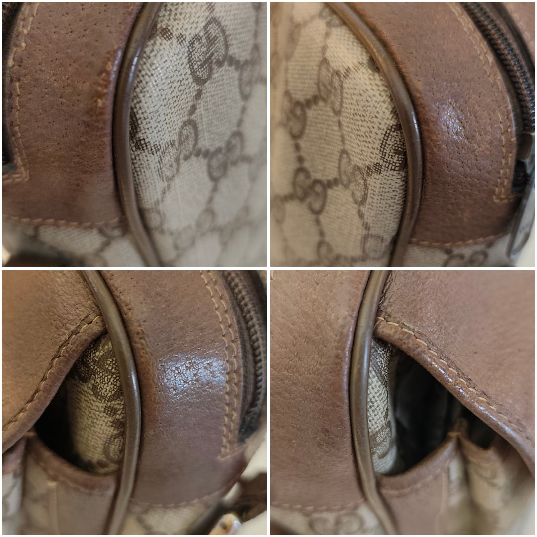 Gucci - Ophidia Camera Bag Grande in Canvas "GG Supreme" Beige Vintage