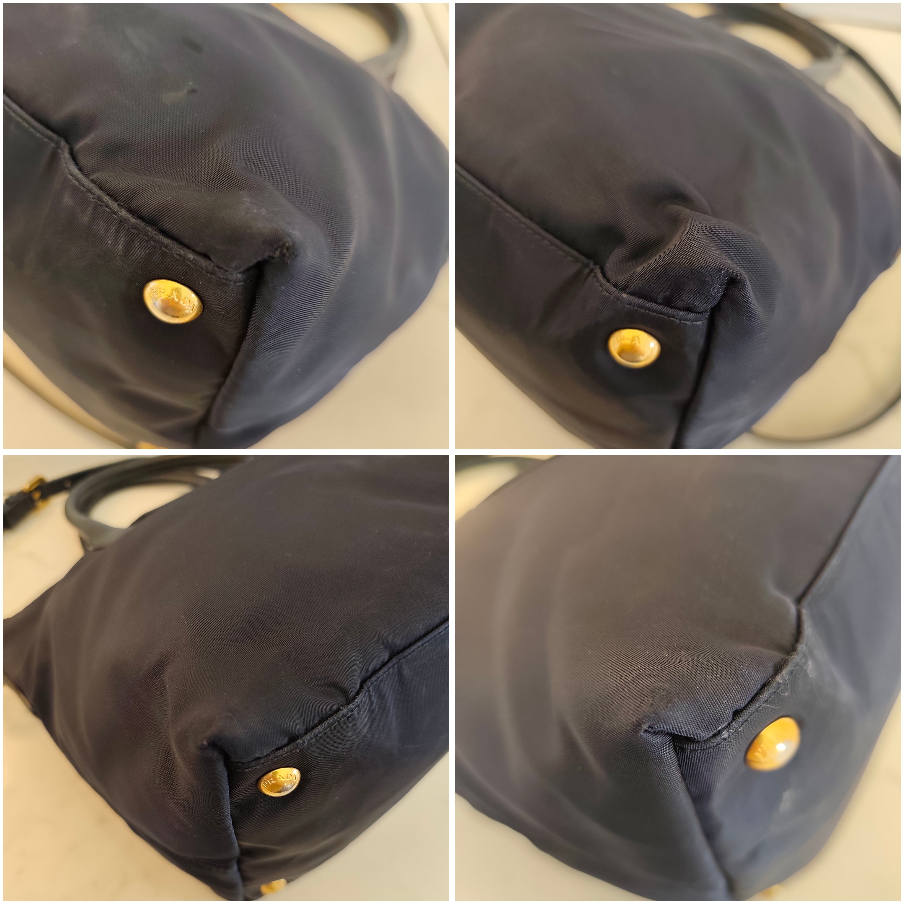 Prada - Tote Shopper con Tracolla Re-Nylon Blu Diplomatico
