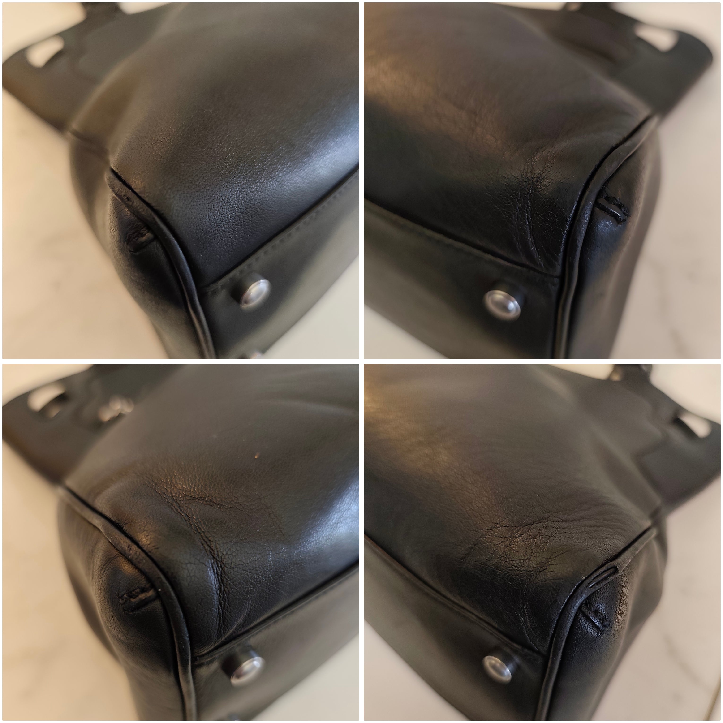 Cartier – Borsa a Spalla Marcello in Pelle Nera con Inserti in Pelle Esotica