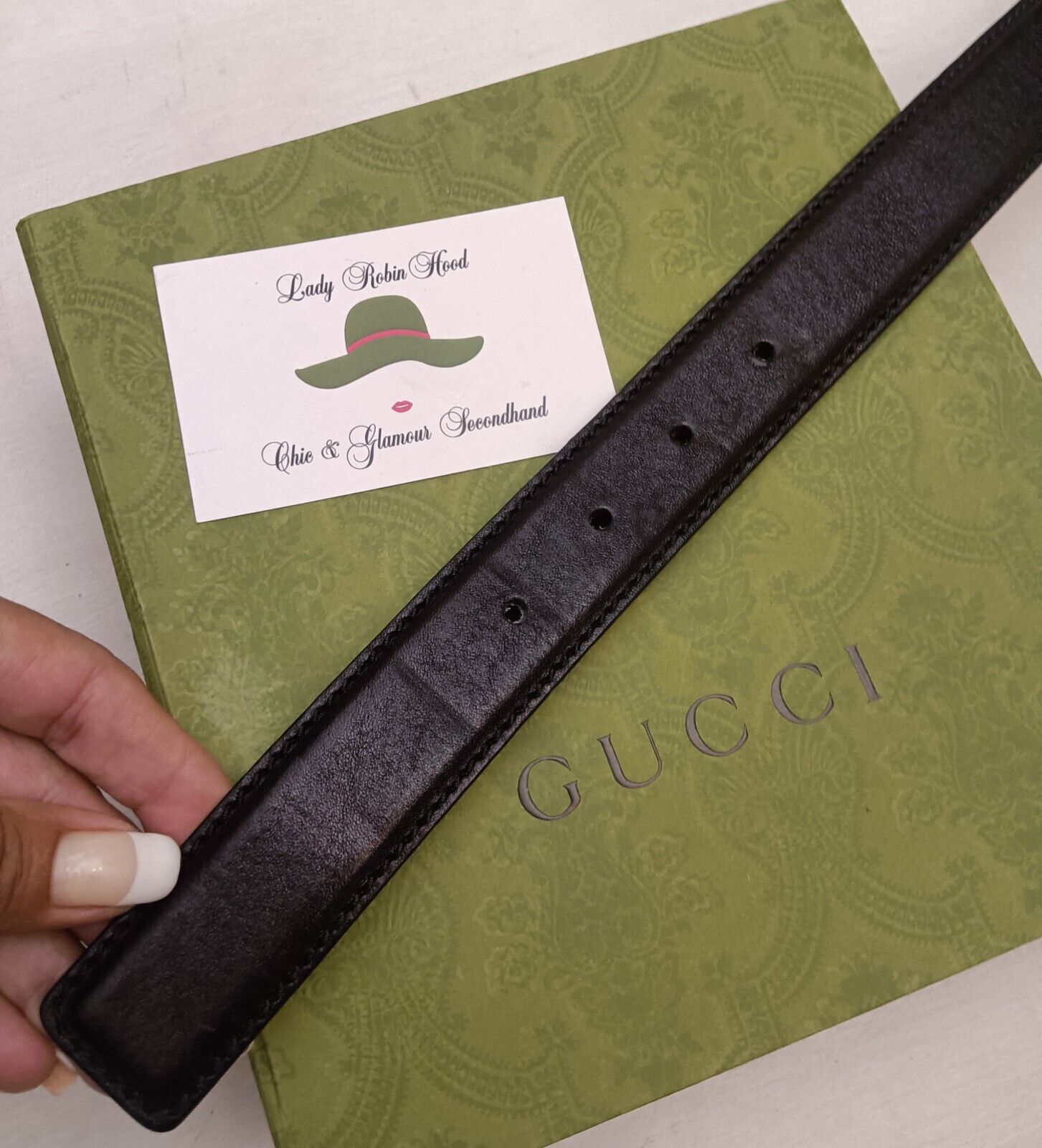 Gucci – Cintura in Pelle Nera con Fibbia Web