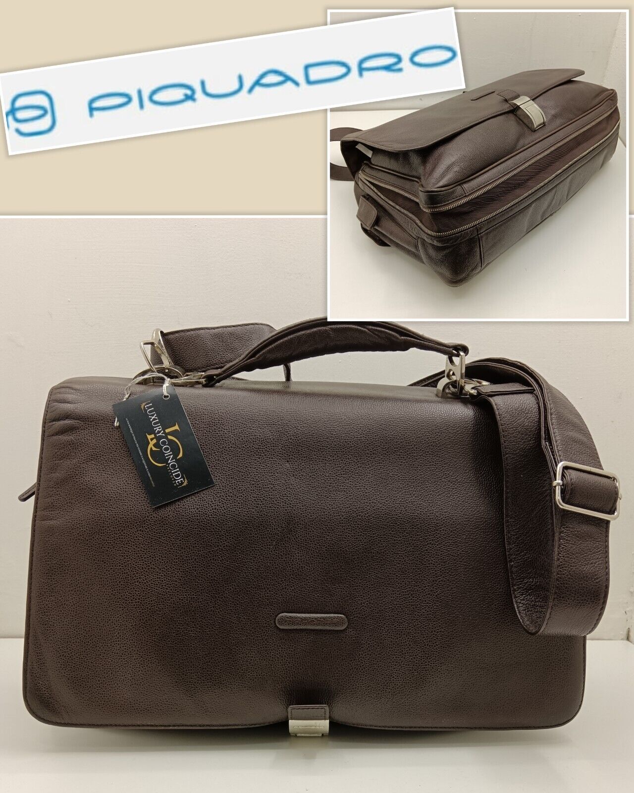 Piquadro – Cartella Modus Expandable Briefcase in Pelle Micro-Martellata