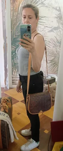 Escada - Camera Bag Tracolla Vintage in Canvas Fantasia