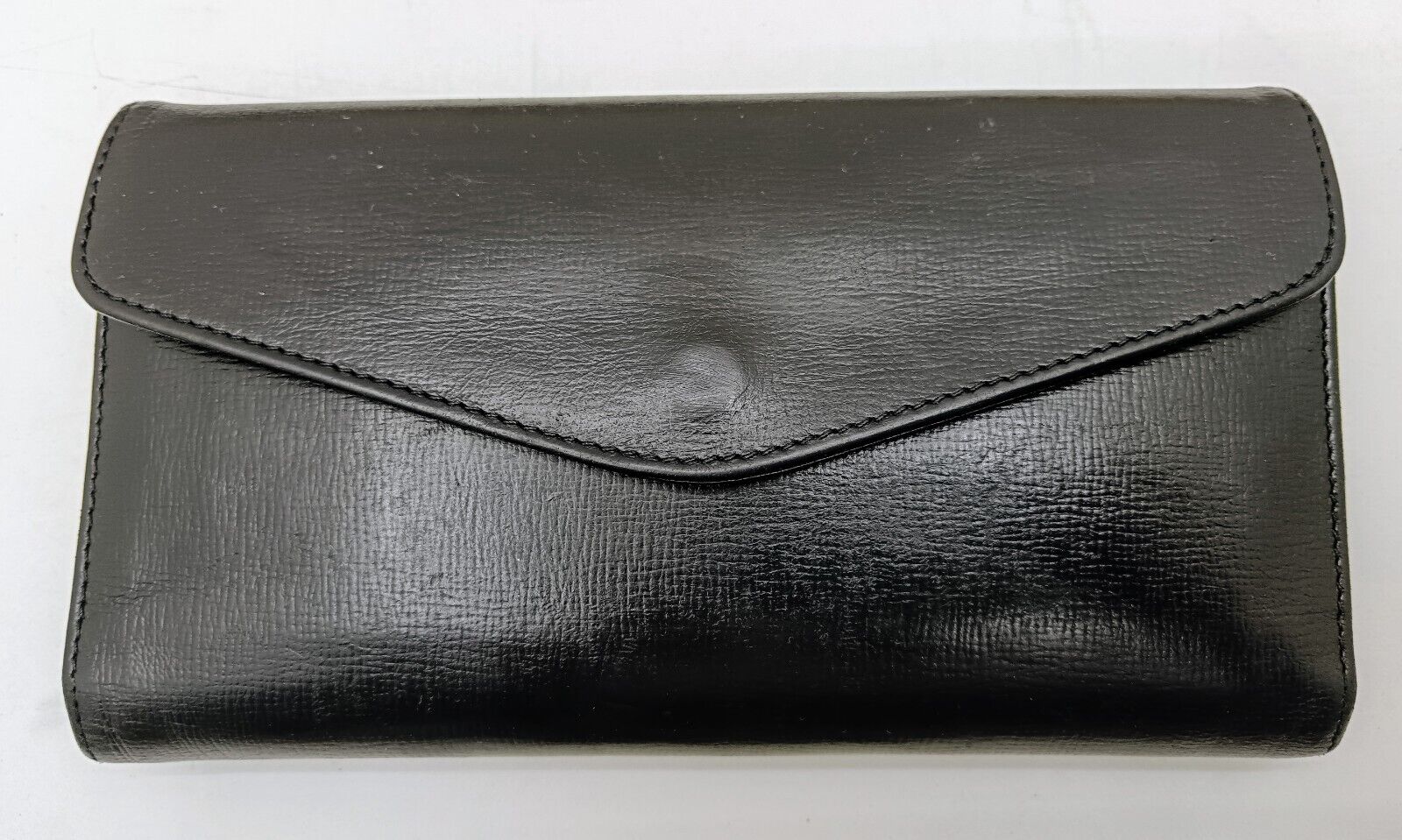 Valextra – Portafoglio Continental Donna Pelle Nera Vintage
