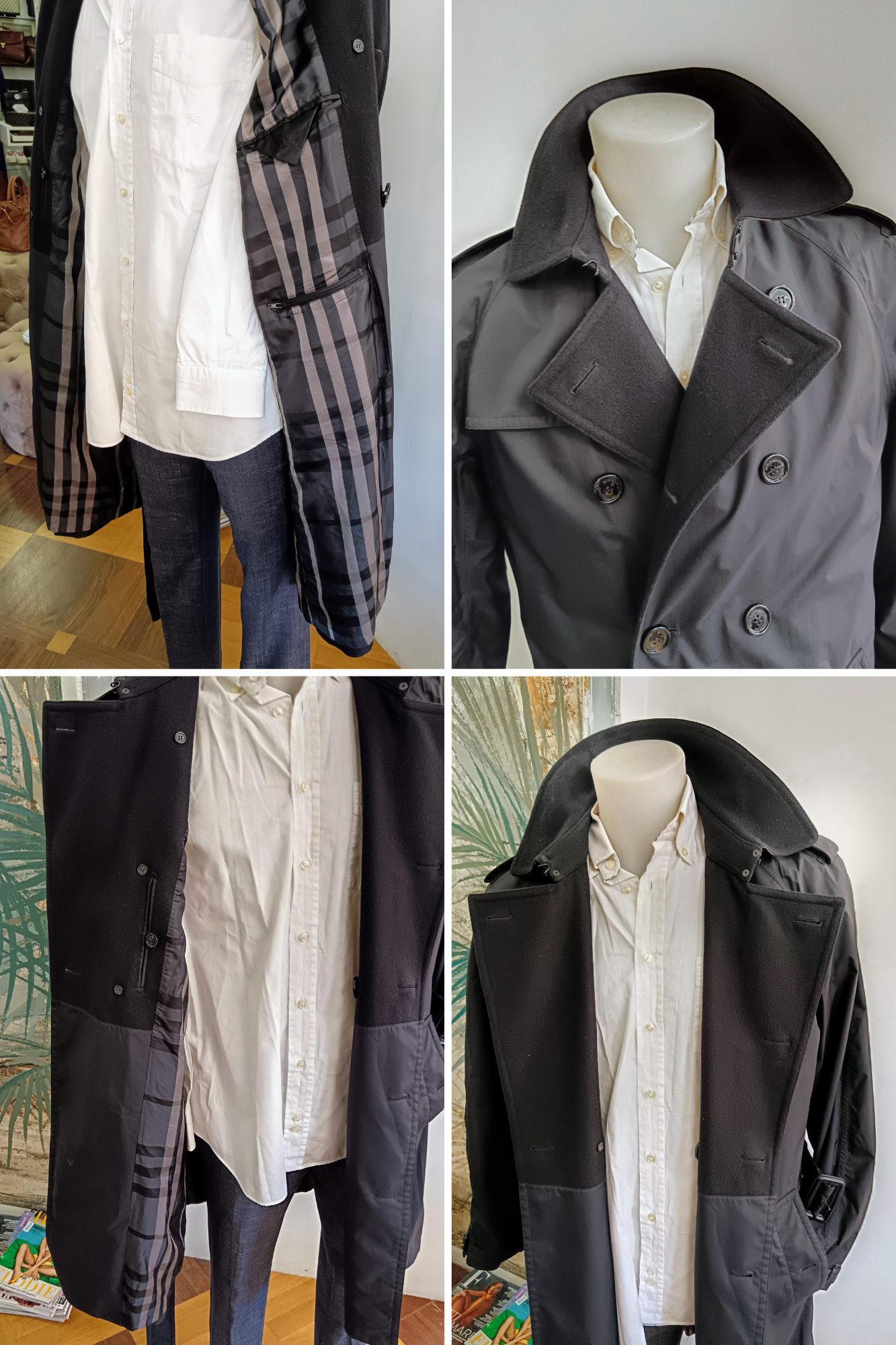 Burberry - KENSINGTON Trench Nero Tg.50 Unisex