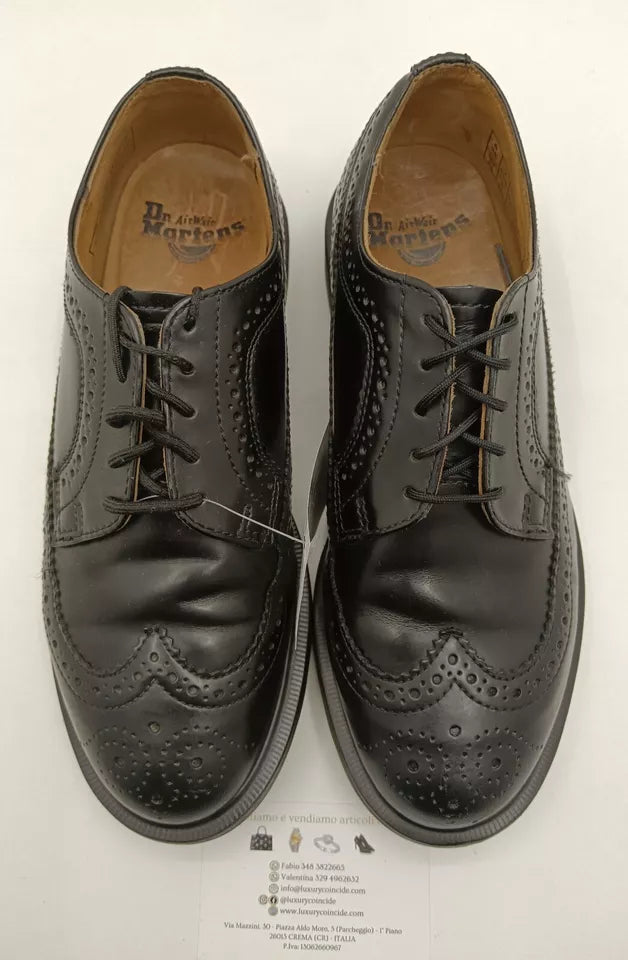Dr. Martens – Scarpe Brogue Classiche Stringate Pelle Nera