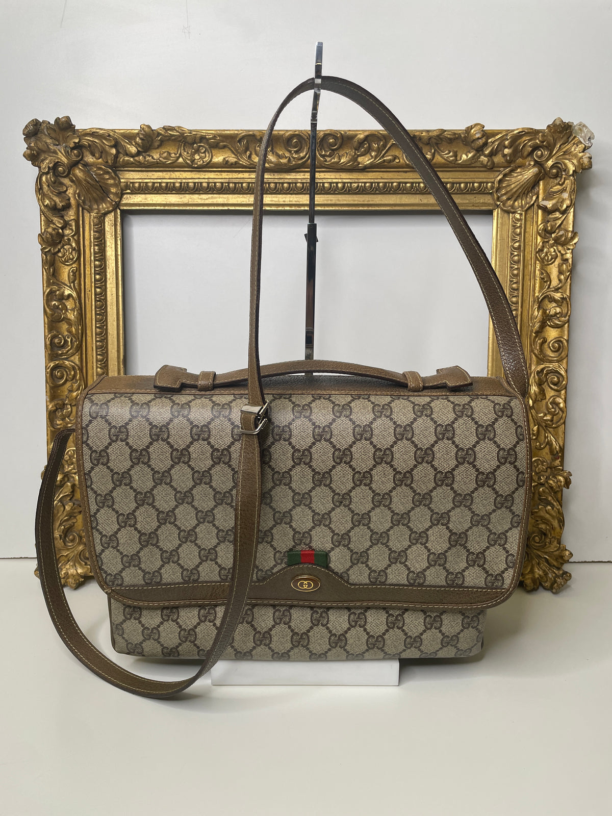 Gucci Ophidia Mega Camera Bag/Valigetta GG Beige con Tracolla