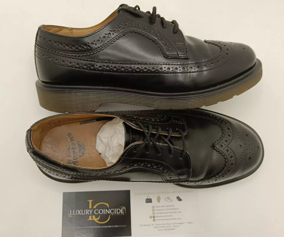 Dr. Martens – Scarpe Brogue Classiche Stringate Pelle Nera
