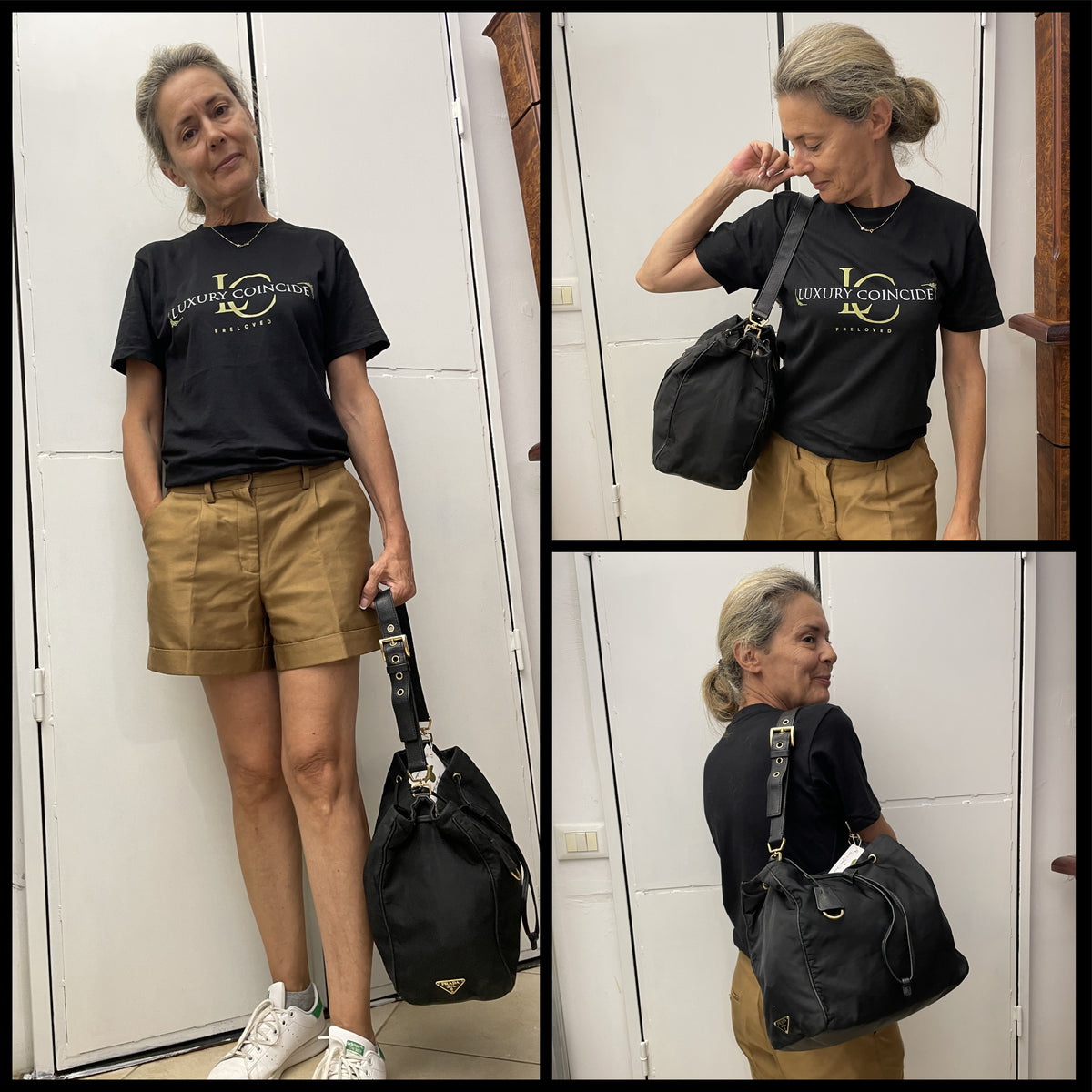 Prada - Secchiello in nylon nero