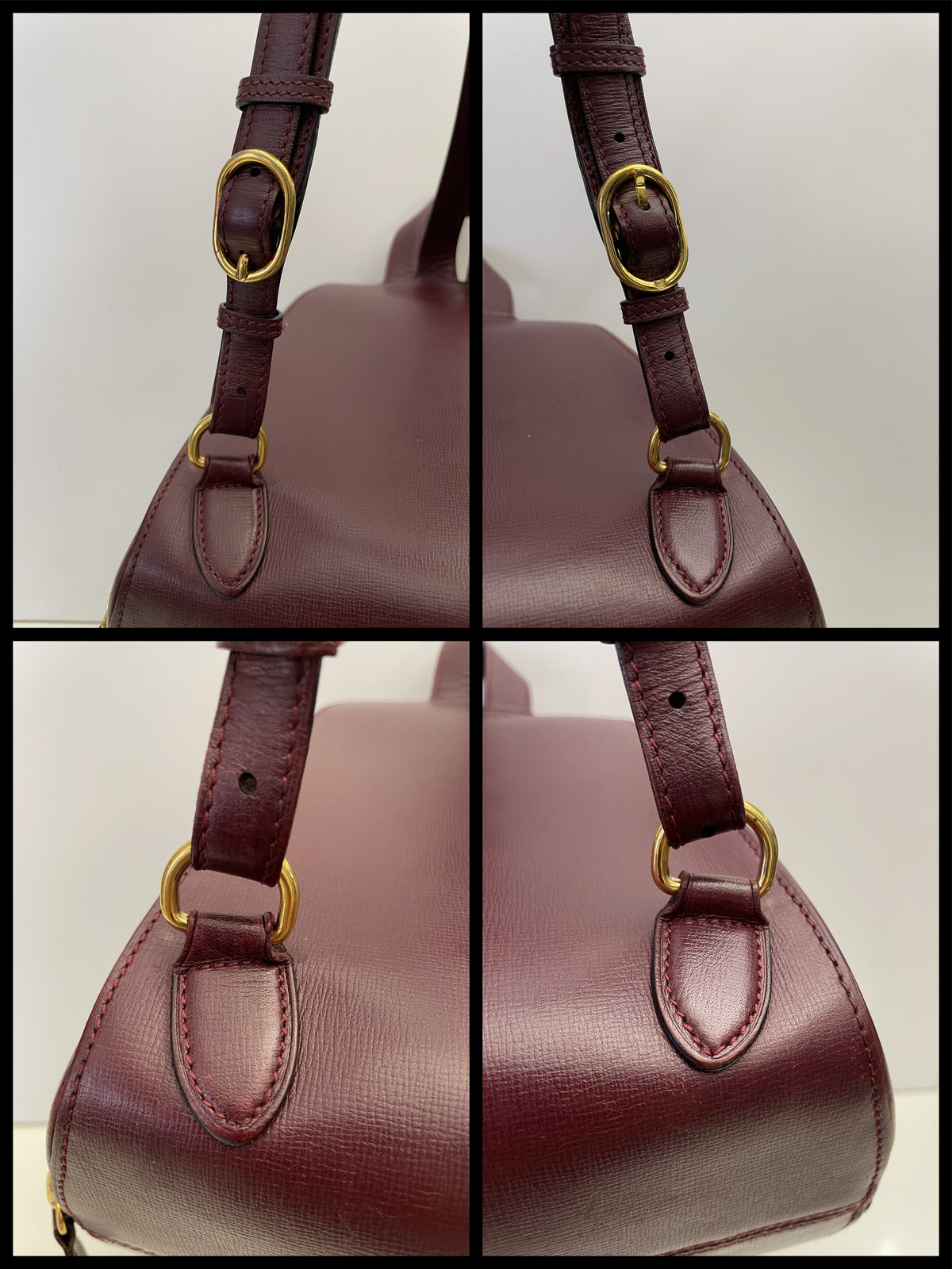 Cartier - Zaino Con Chiusura Girello Pelle Bordeaux