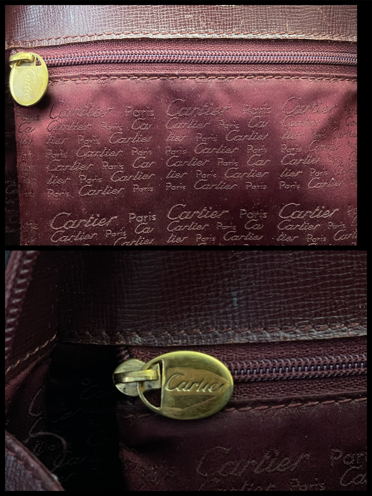 Cartier - Zaino Con Chiusura Girello Pelle Bordeaux