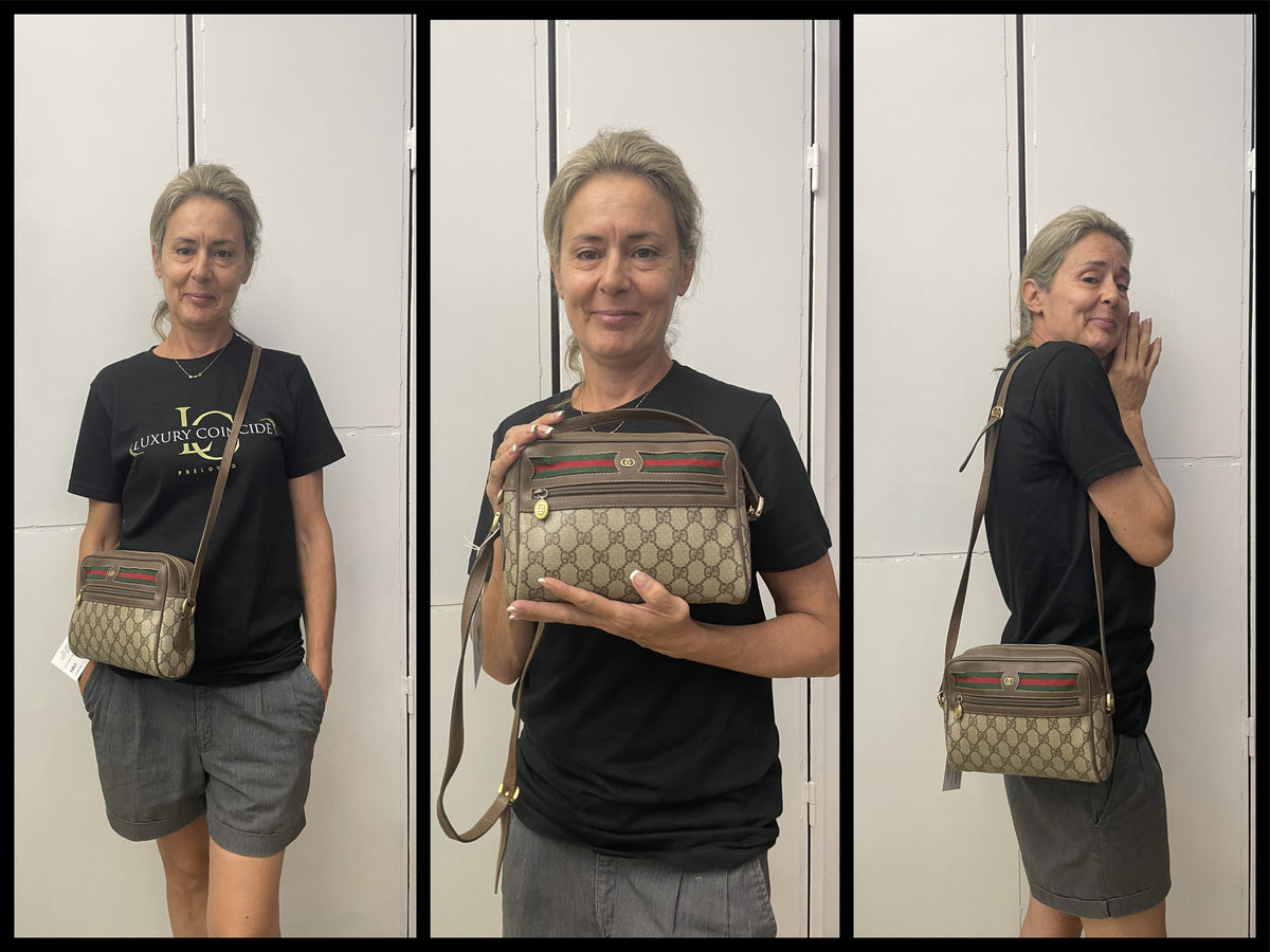Gucci - Ophidia Camera Bag Piccola Postina a Tracolla “GG” Supreme Beige Anni '90
