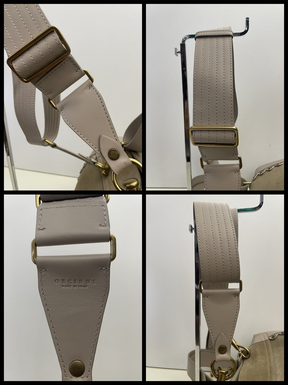 Orciani - Sveva Media In Pelle E Suede Beige