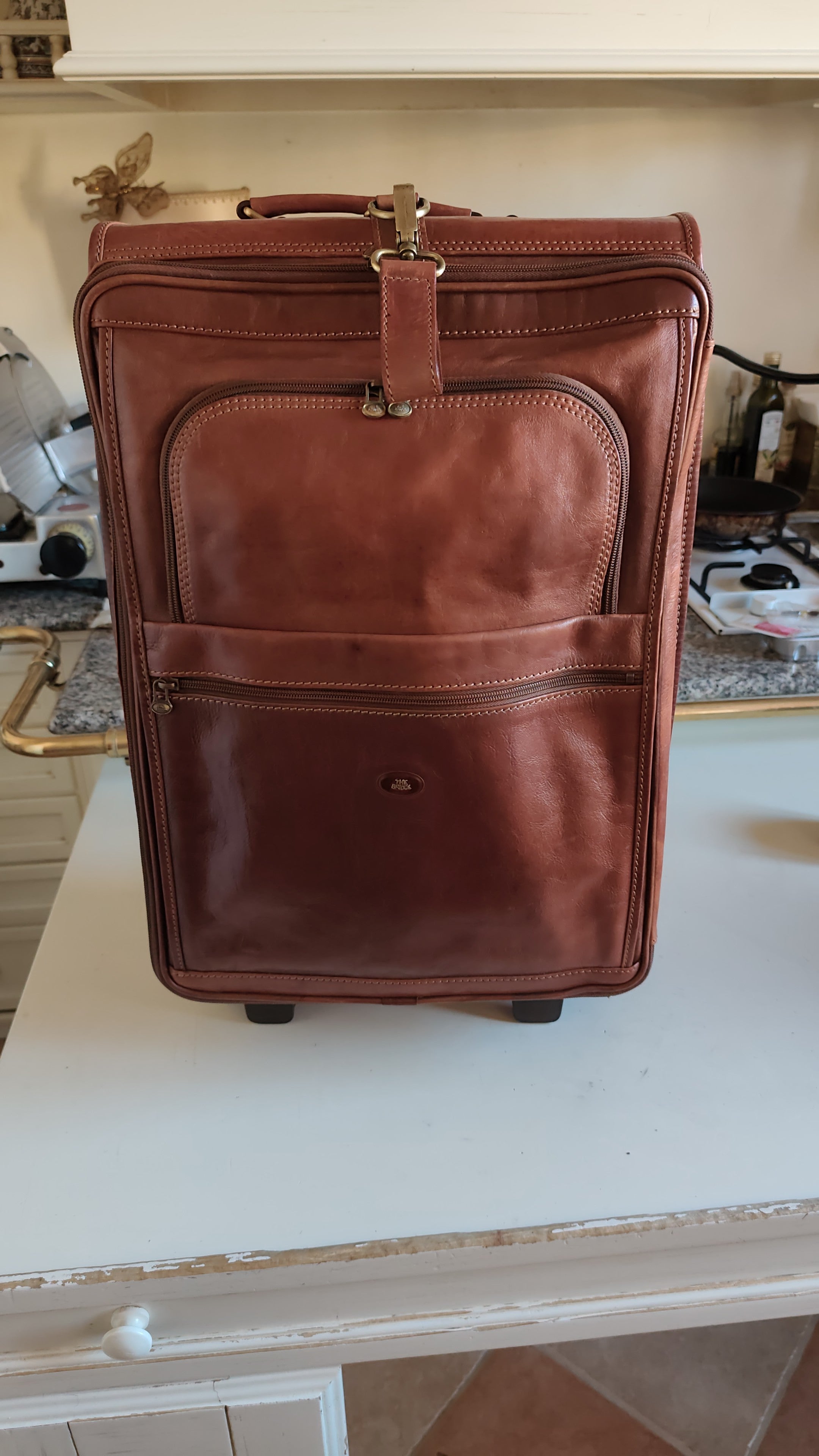 The Bridge - Trolley Valigia Rigida in Pelle Linea Story Doppia Portabilità